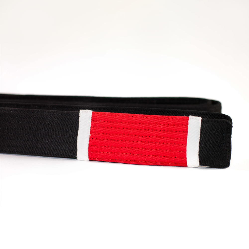 BJJ Black Belt – Red Bar with White Stripes ("The Professor") - The Fight Hub