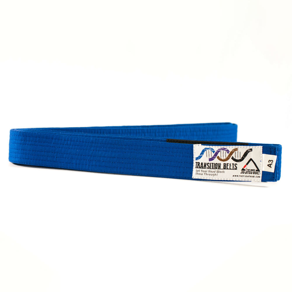 Brazilian Jiu-Jitsu Transition Belt – Adult – Fading Rank Design (Blue) - The Fight Hub
