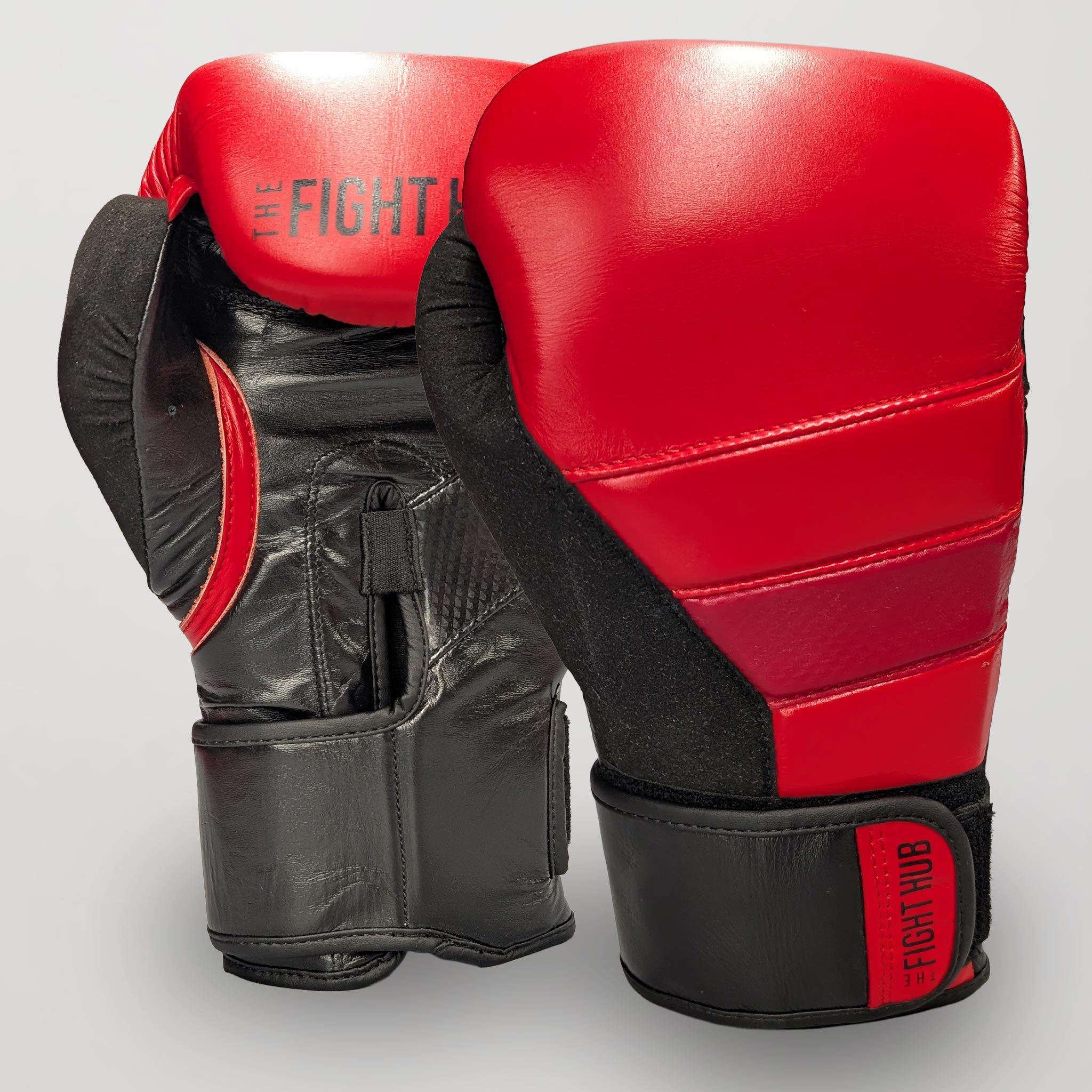 FH Elite Boxing Gloves (Red/Black) – All-Purpose Training Gloves for Boxing, Kickboxing & Muay Thai - The Fight Hub