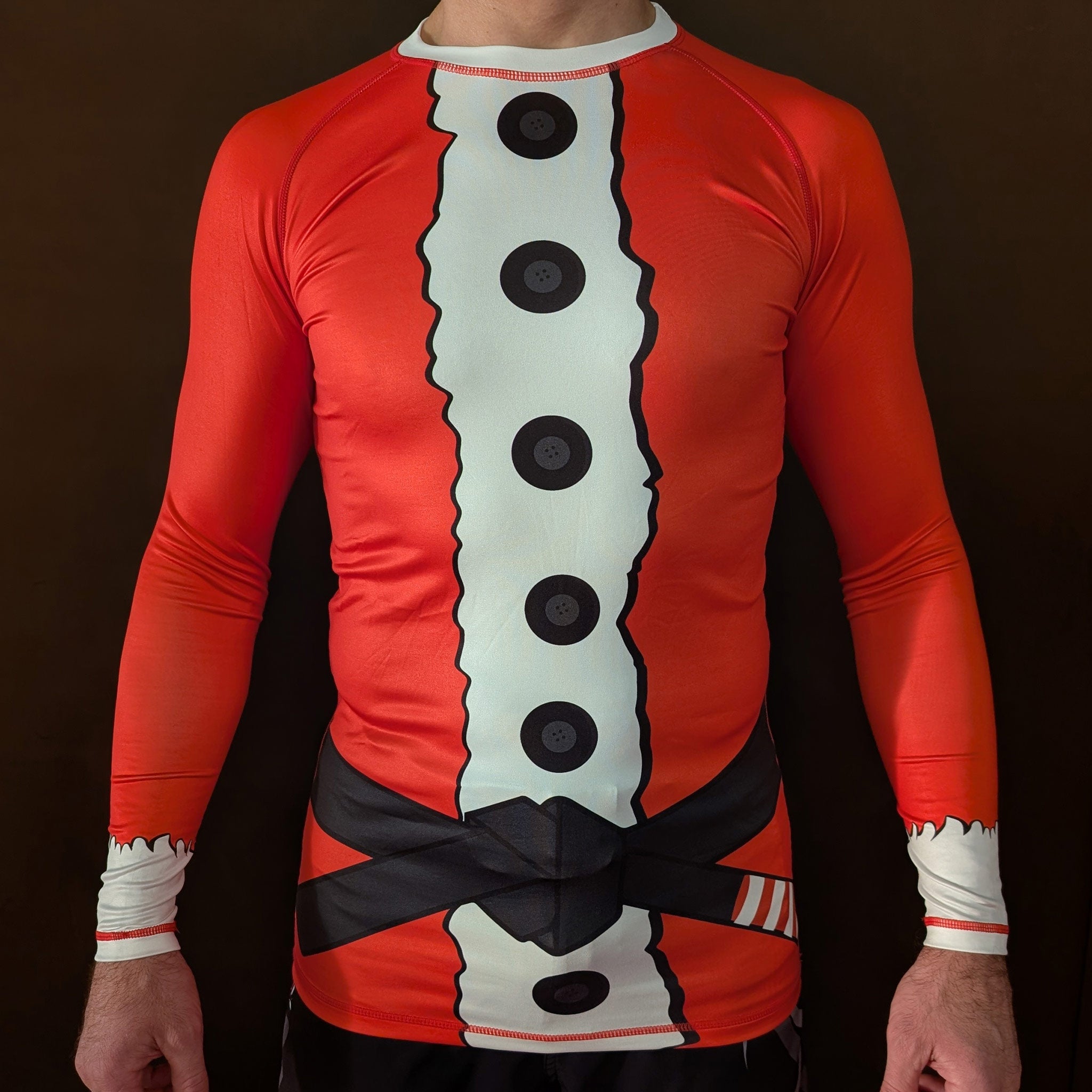 Christmas BJJ Rashguard (Adult) – Santa Long‑Sleeve Training Shirt - The Fight Hub