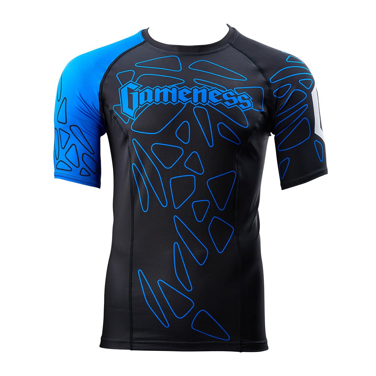 Gameness Men's Short Sleeve Pro Ranked Rash Guard - Blue