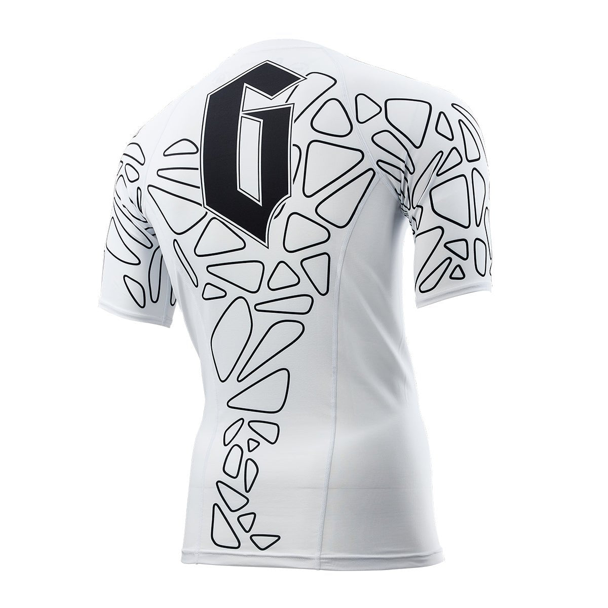 Gameness Men's Short Sleeve Pro Ranked Rash Guard - White