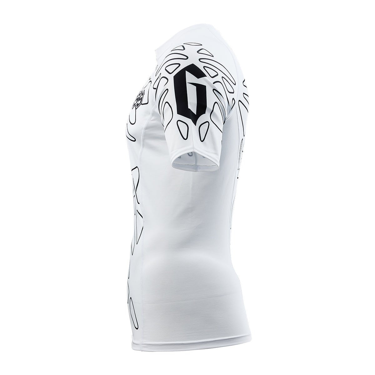 Gameness Men's Short Sleeve Pro Ranked Rash Guard - White