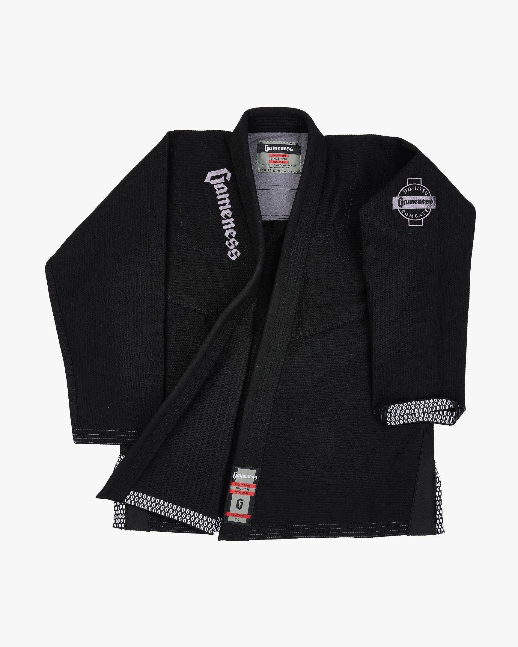 Gameness Male Feather 2.0 BJJ Gi (Black) - The Fight Hub