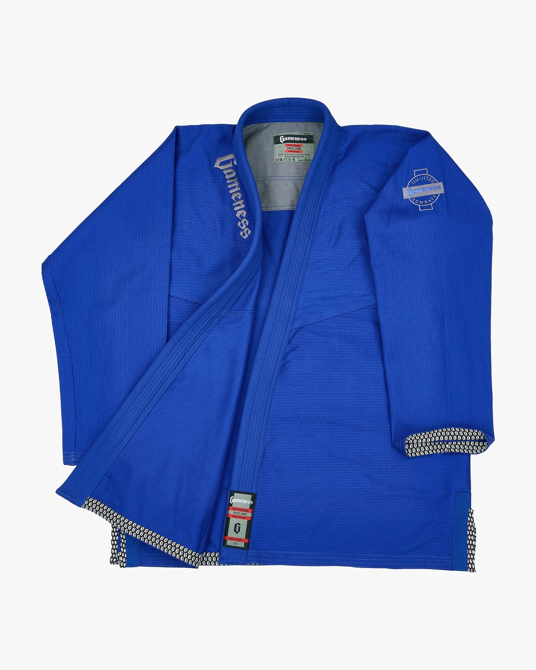 Gameness Male Feather 2.0 BJJ Gi (Blue) - The Fight Hub