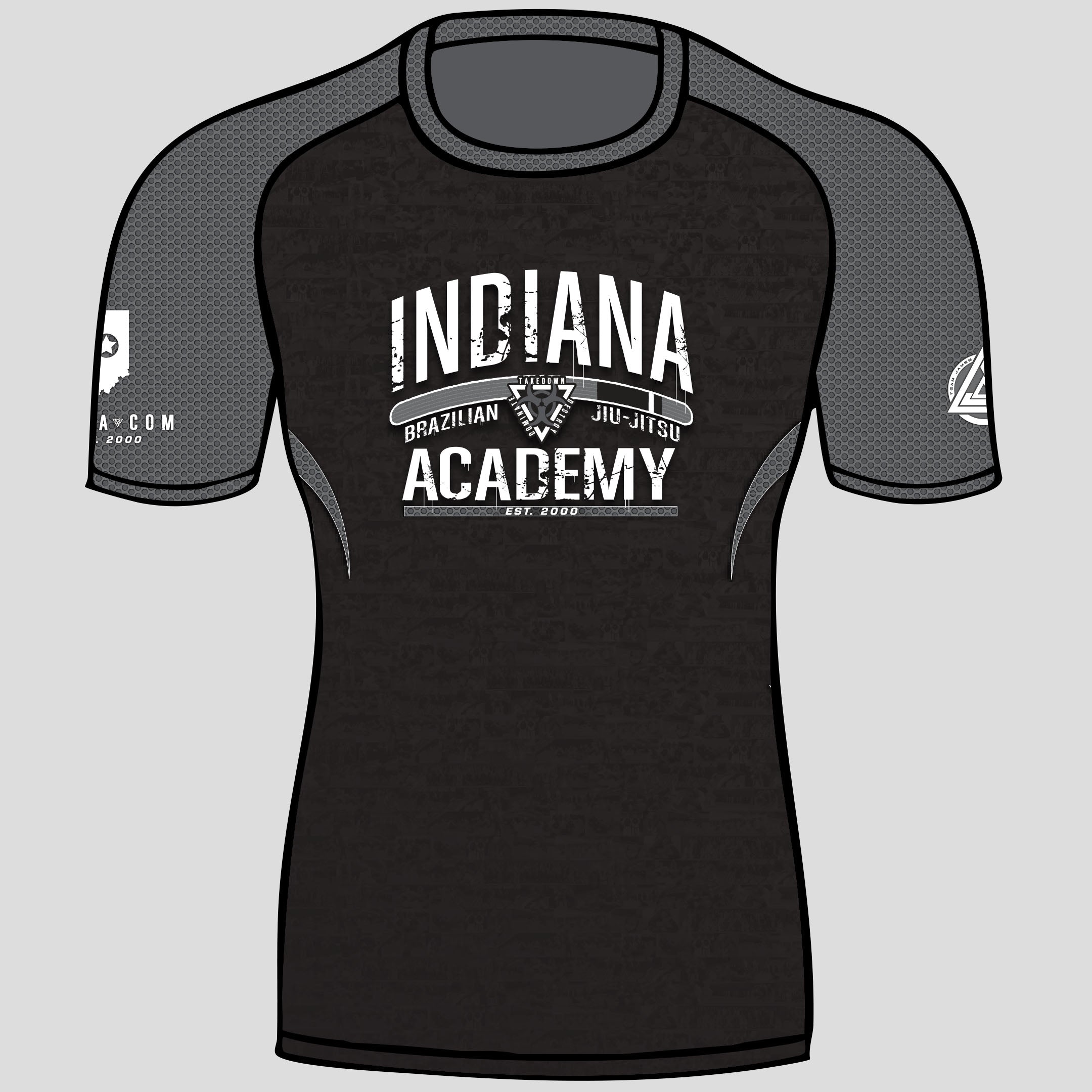 Gray/Yellow Ranked Rashguard (PRE-ORDER)