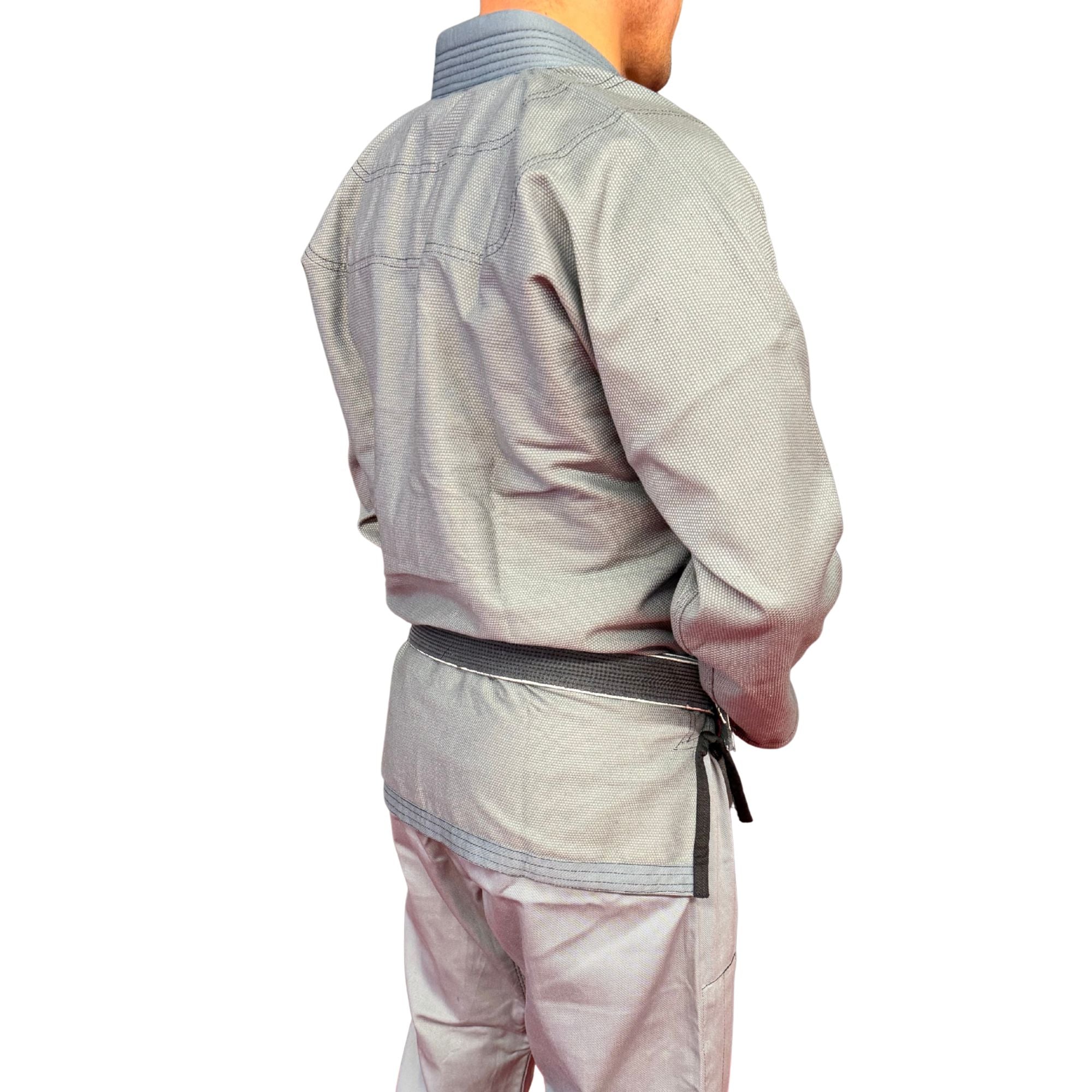Pearl Weave BJJ Gi - Adult (Gray w/ Black Contrast Stitching)