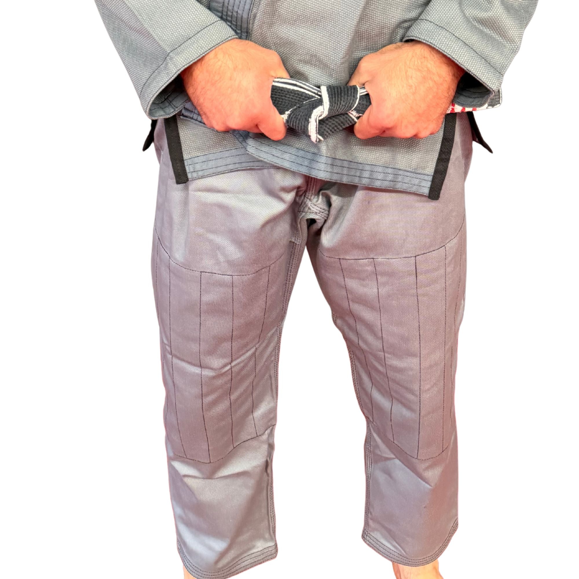 Pearl Weave BJJ Gi - Adult (Gray w/ Black Contrast Stitching)