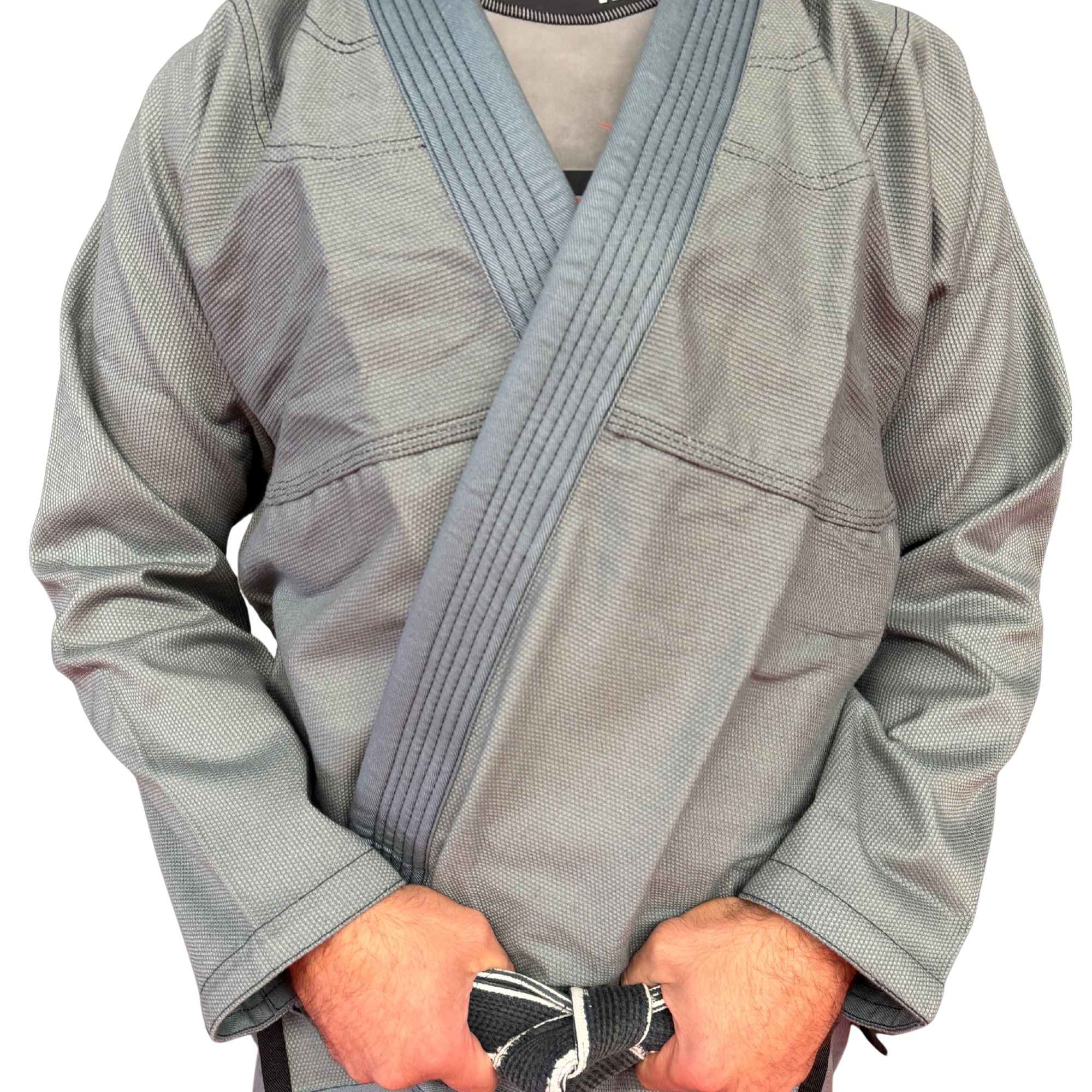 Pearl Weave BJJ Gi - Adult (Gray w/ Black Contrast Stitching)