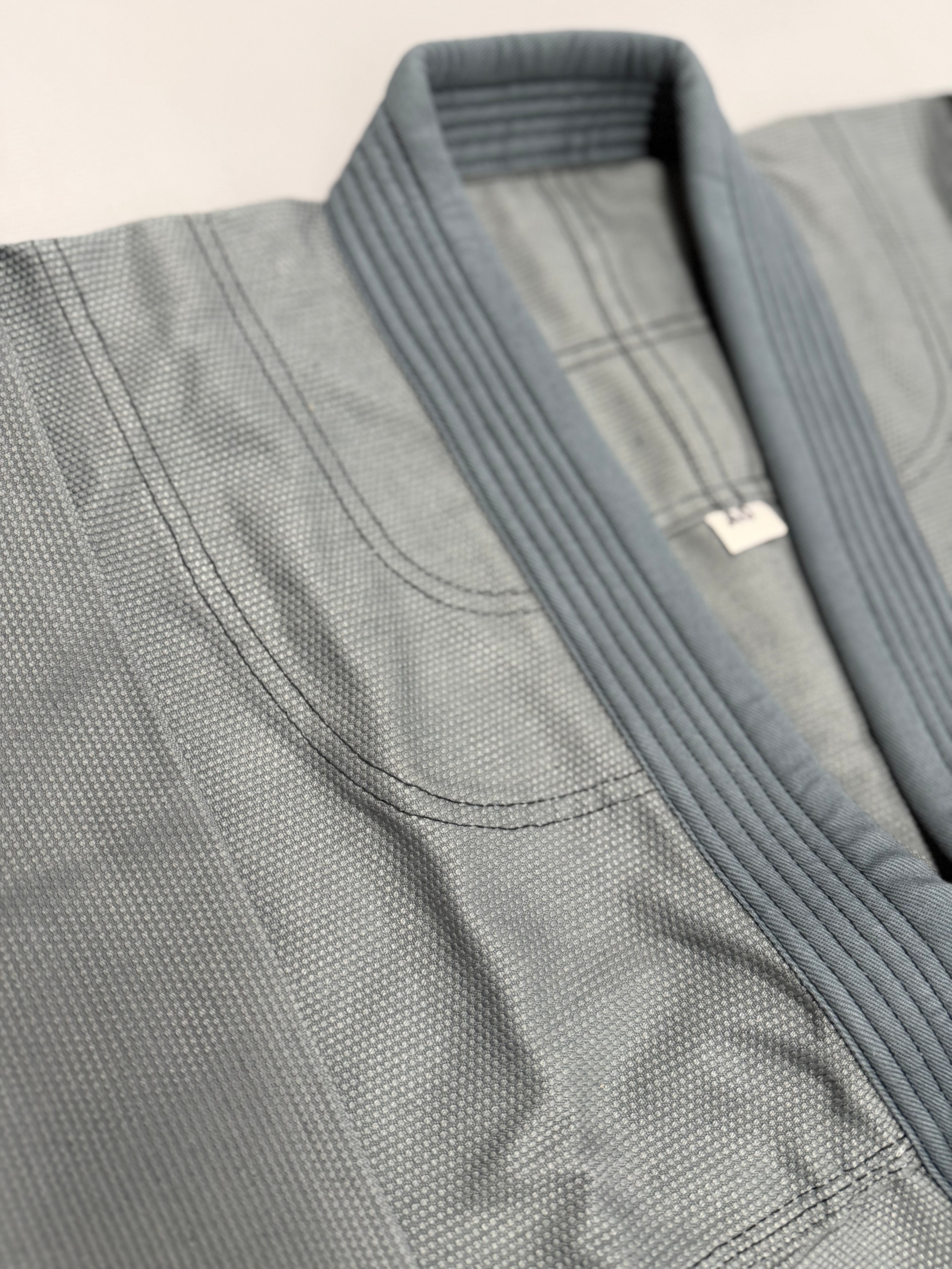 Pearl Weave BJJ Gi - Adult (Gray w/ Black Contrast Stitching)