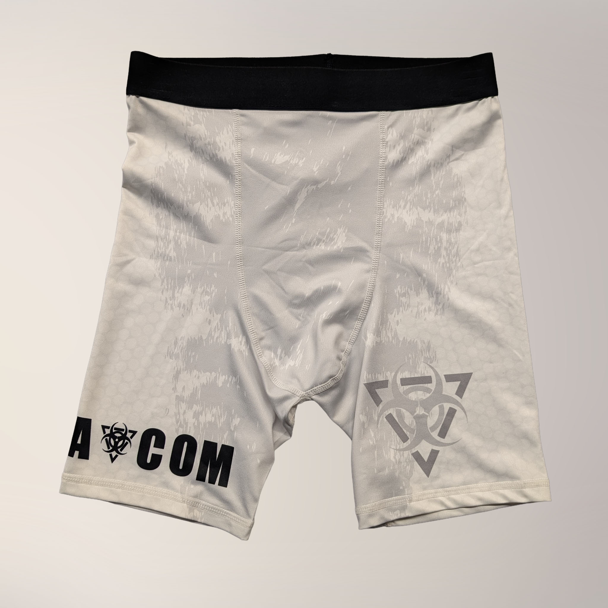 IBJJA Compression Shorts - White (Old) - The Fight Hub