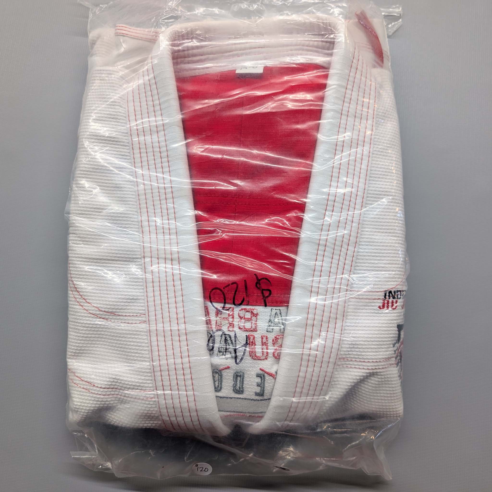 IBJJA Old-School White Gi - Red Contrast Stitching - The Fight Hub
