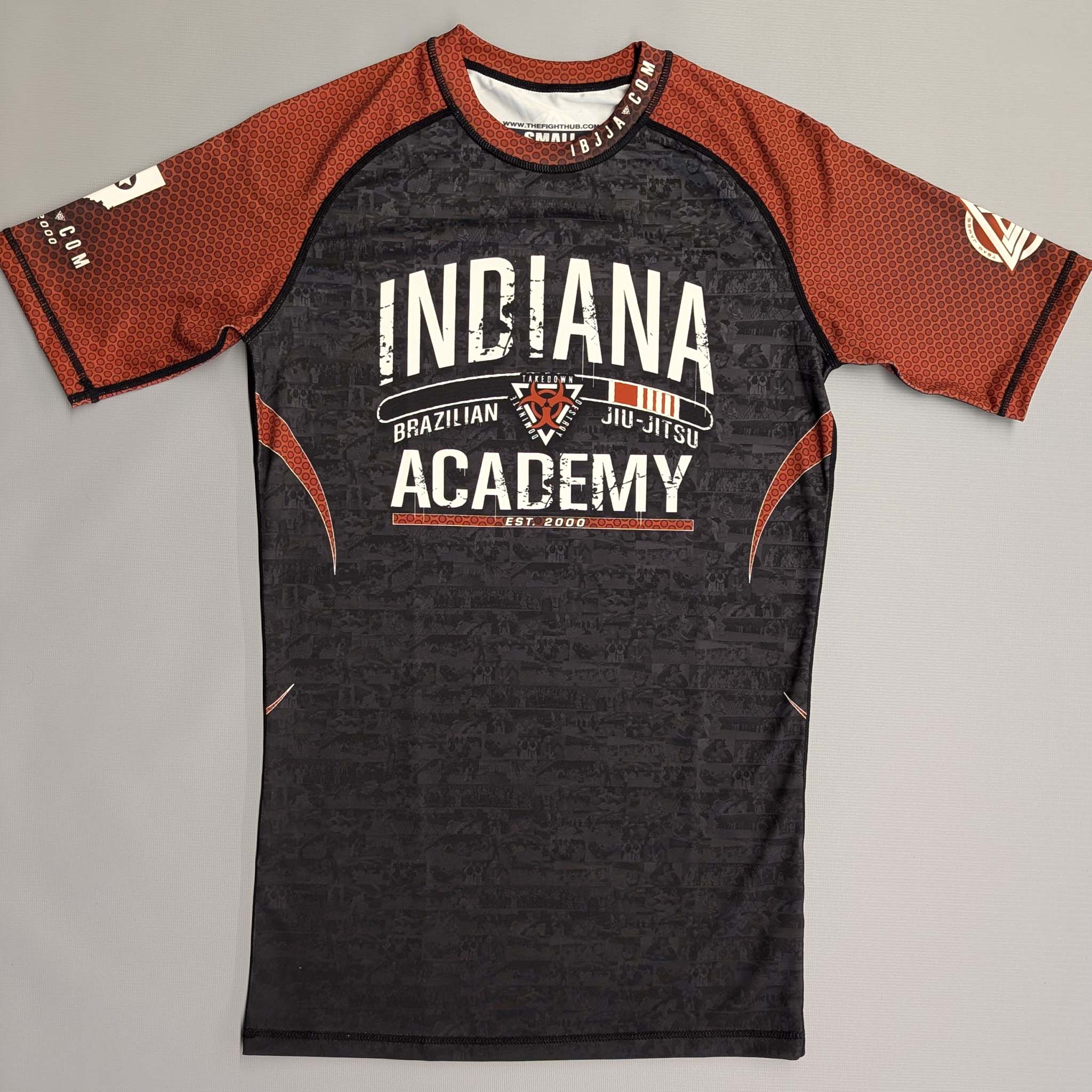 IBJJA OG Rashguard - Red and Black - The Fight Hub