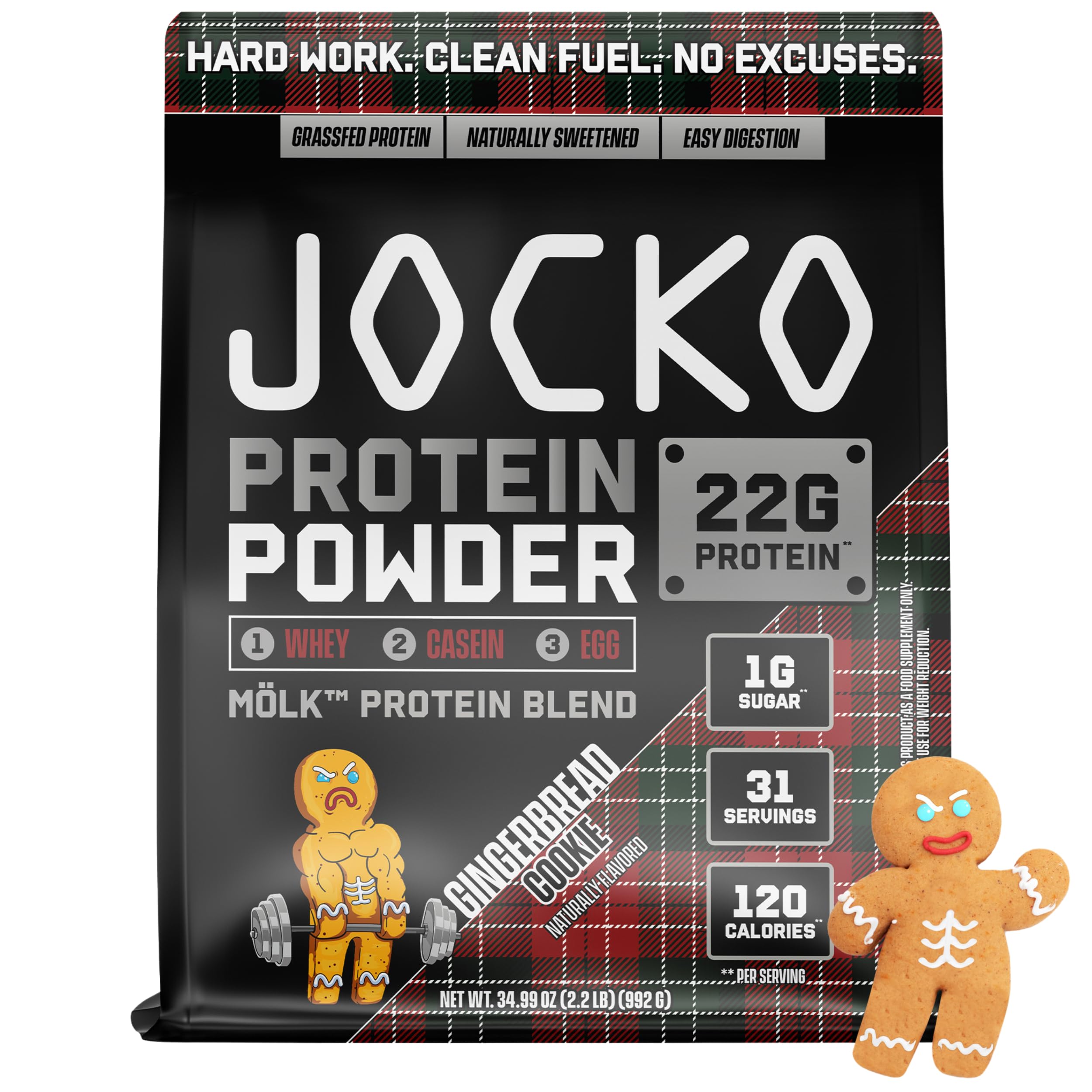 Jocko Fuel MÖLK Protein Powder - Gingerbread Cookie - The Fight Hub