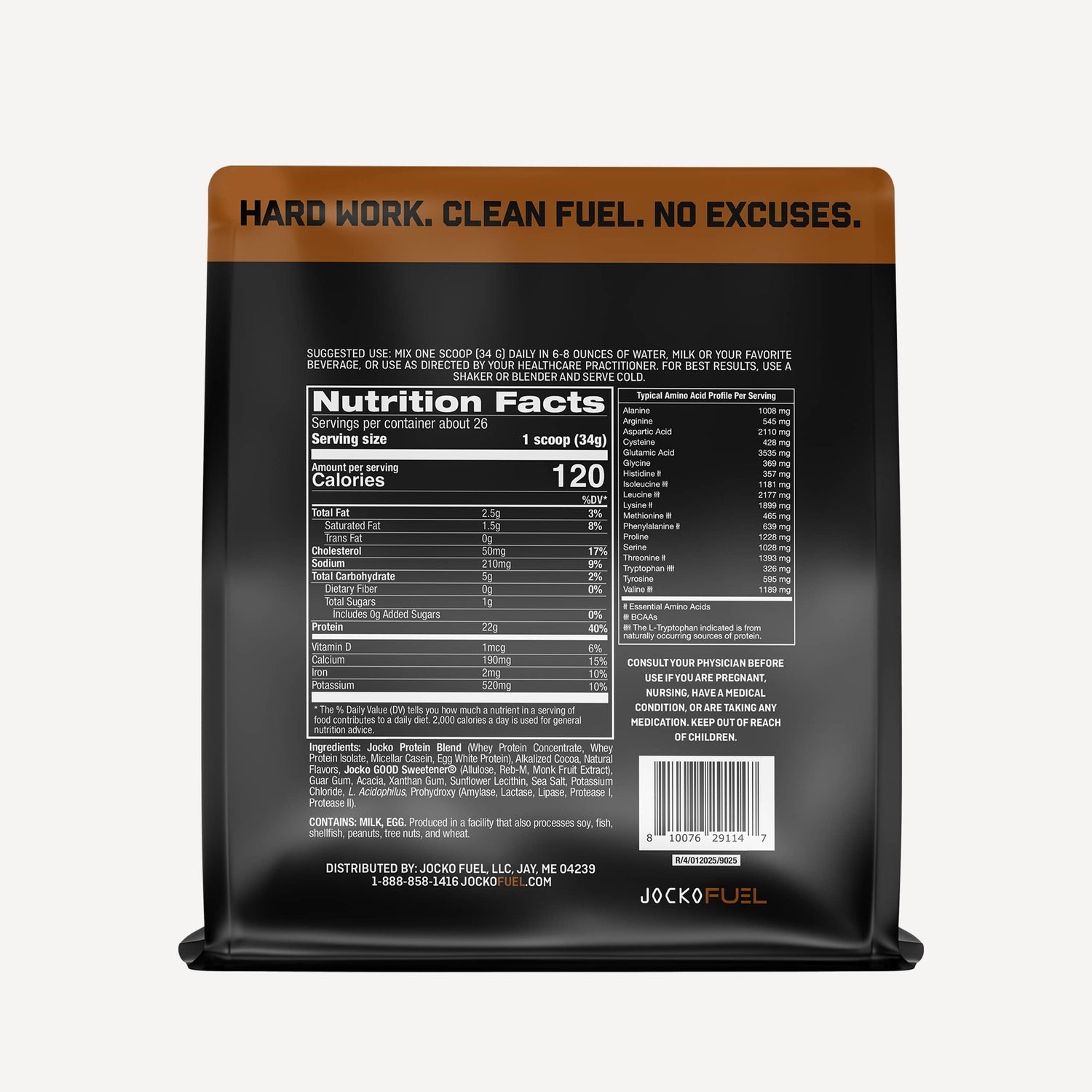 Jocko Fuel MÖLK Protein Powder - Chocolate Milkshake - The Fight Hub