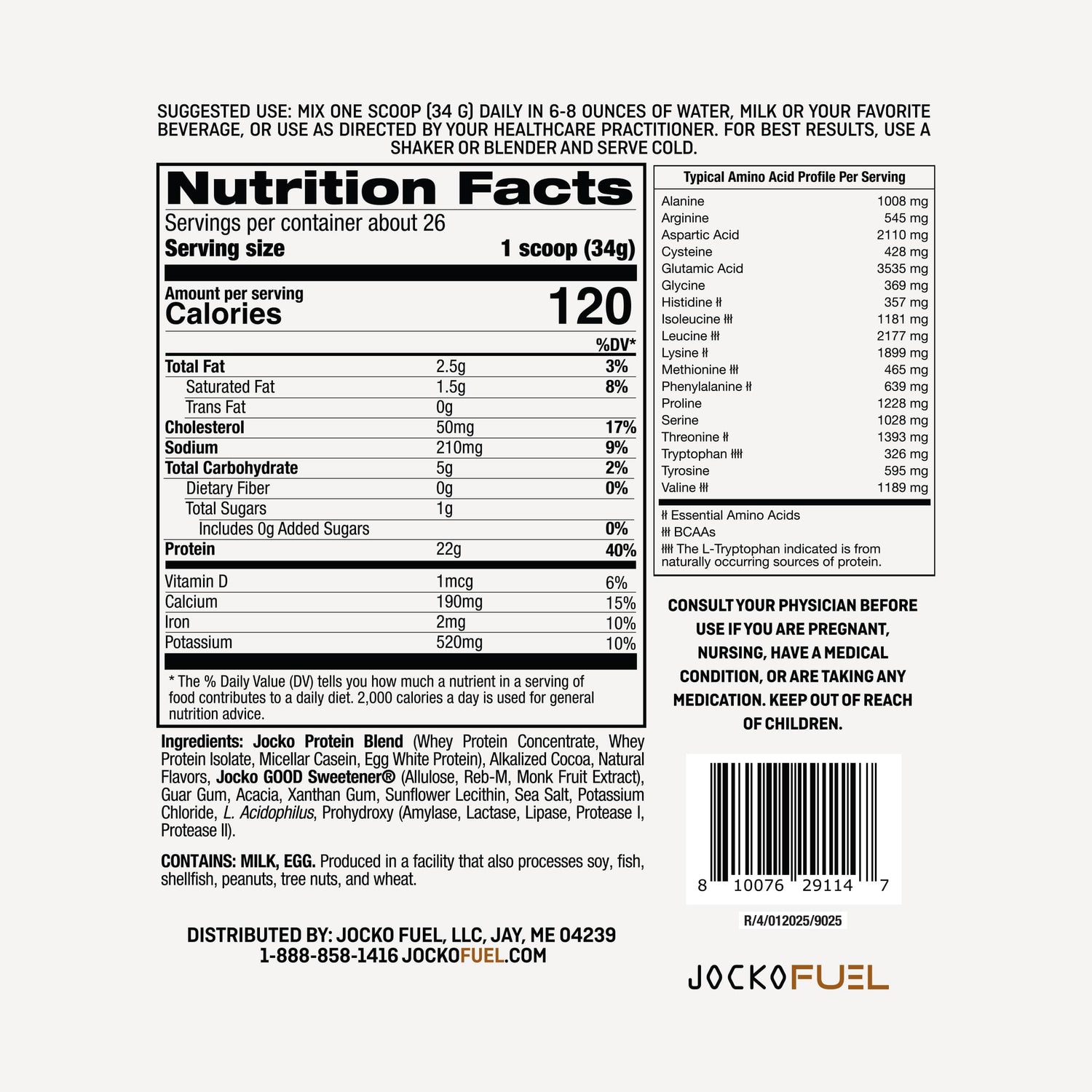 Jocko Fuel MÖLK Protein Powder - Chocolate Milkshake - The Fight Hub