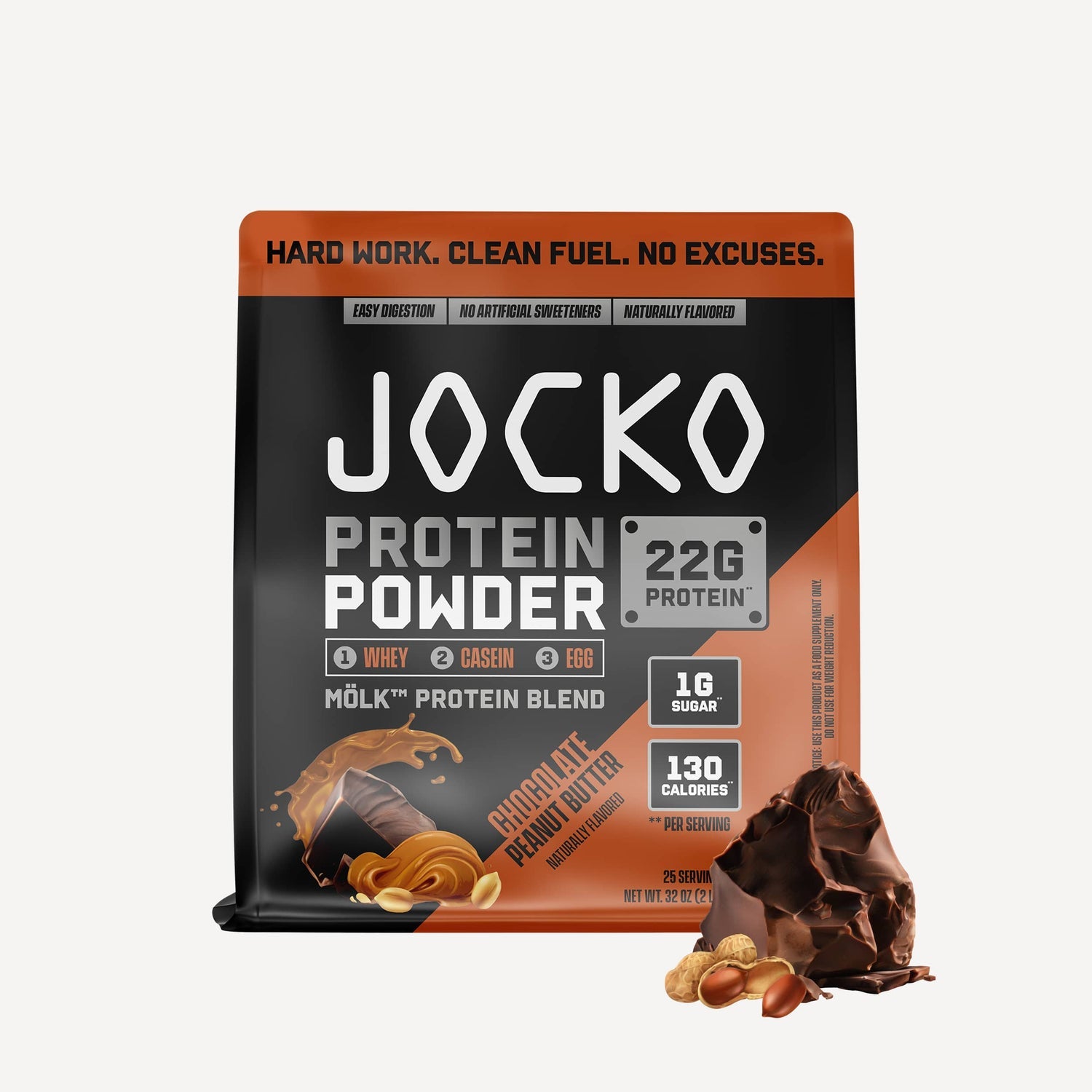 Jocko Fuel MÖLK Protein Powder - Chocolate and Peanut Butter - The Fight Hub
