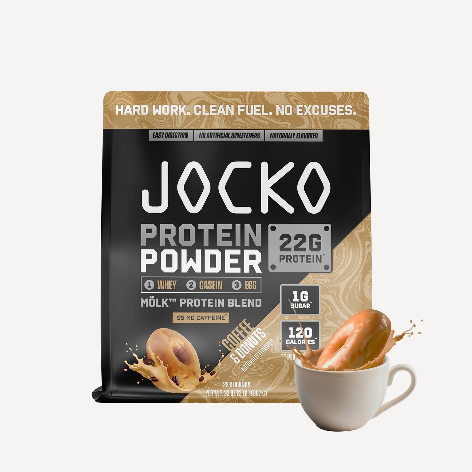 Jocko Fuel MÖLK Protein Powder - Coffee and Donuts - The Fight Hub