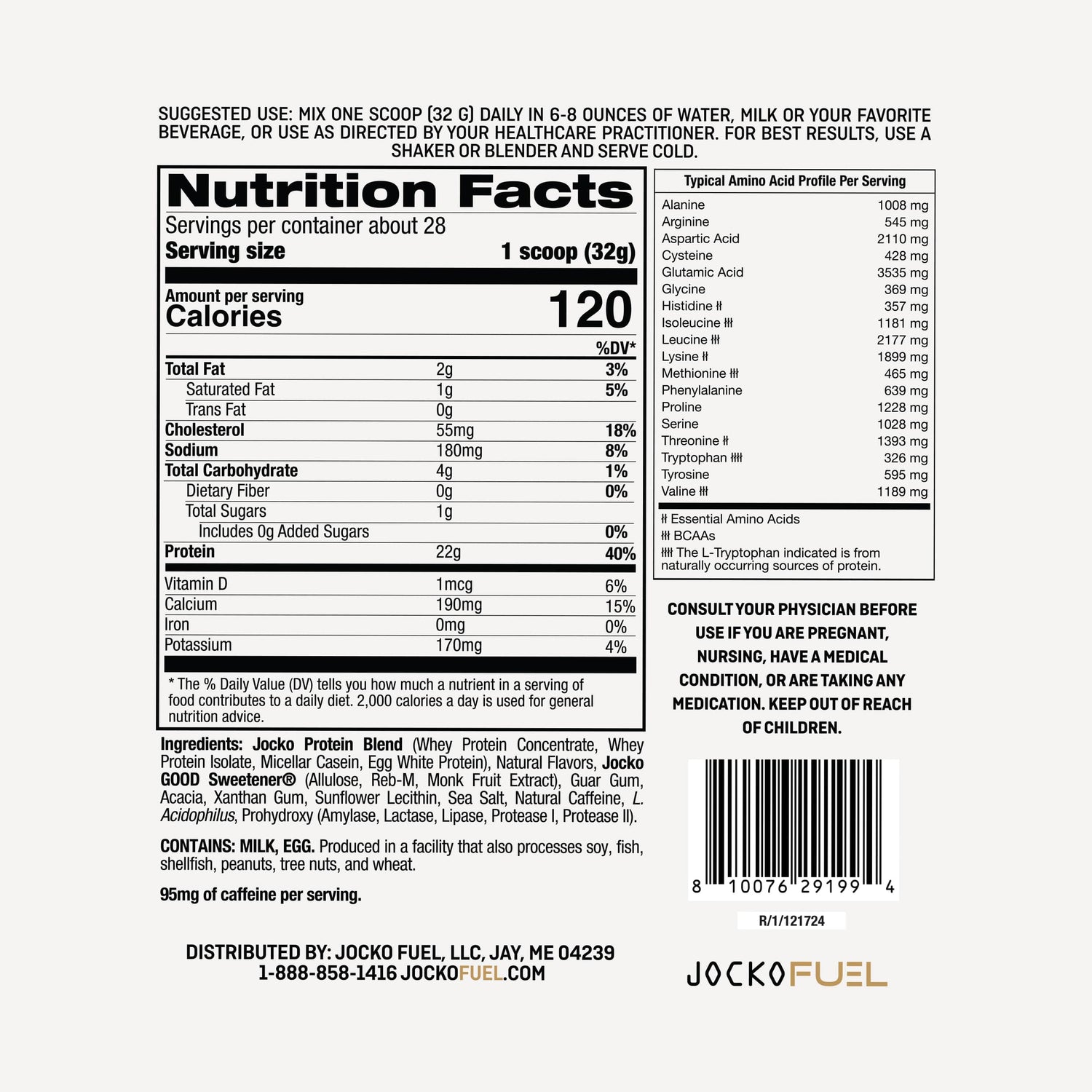 Jocko Fuel MÖLK Protein Powder - Coffee and Donuts - The Fight Hub