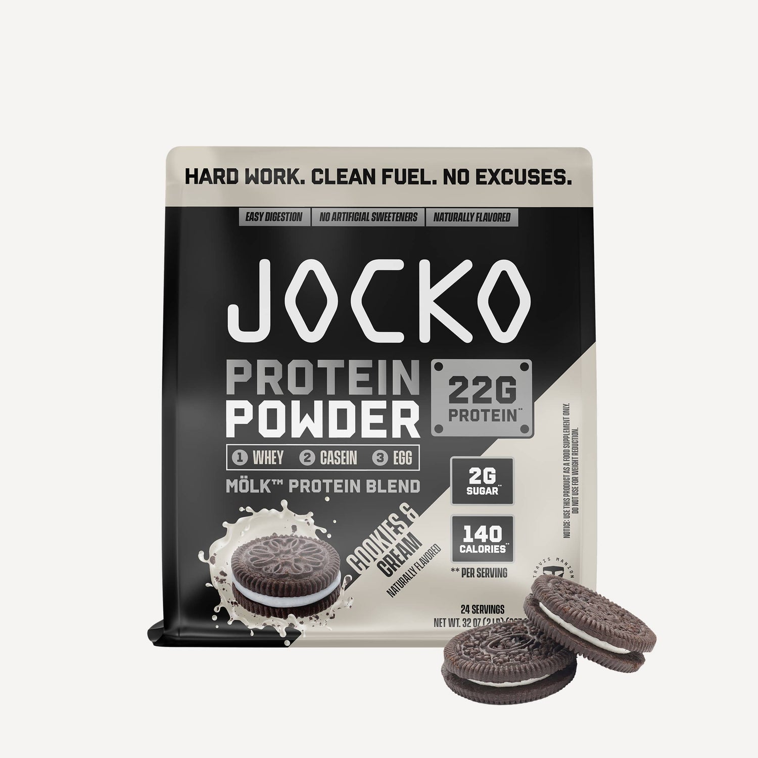 Jocko Fuel MÖLK Protein Powder - Cookies and Cream - The Fight Hub