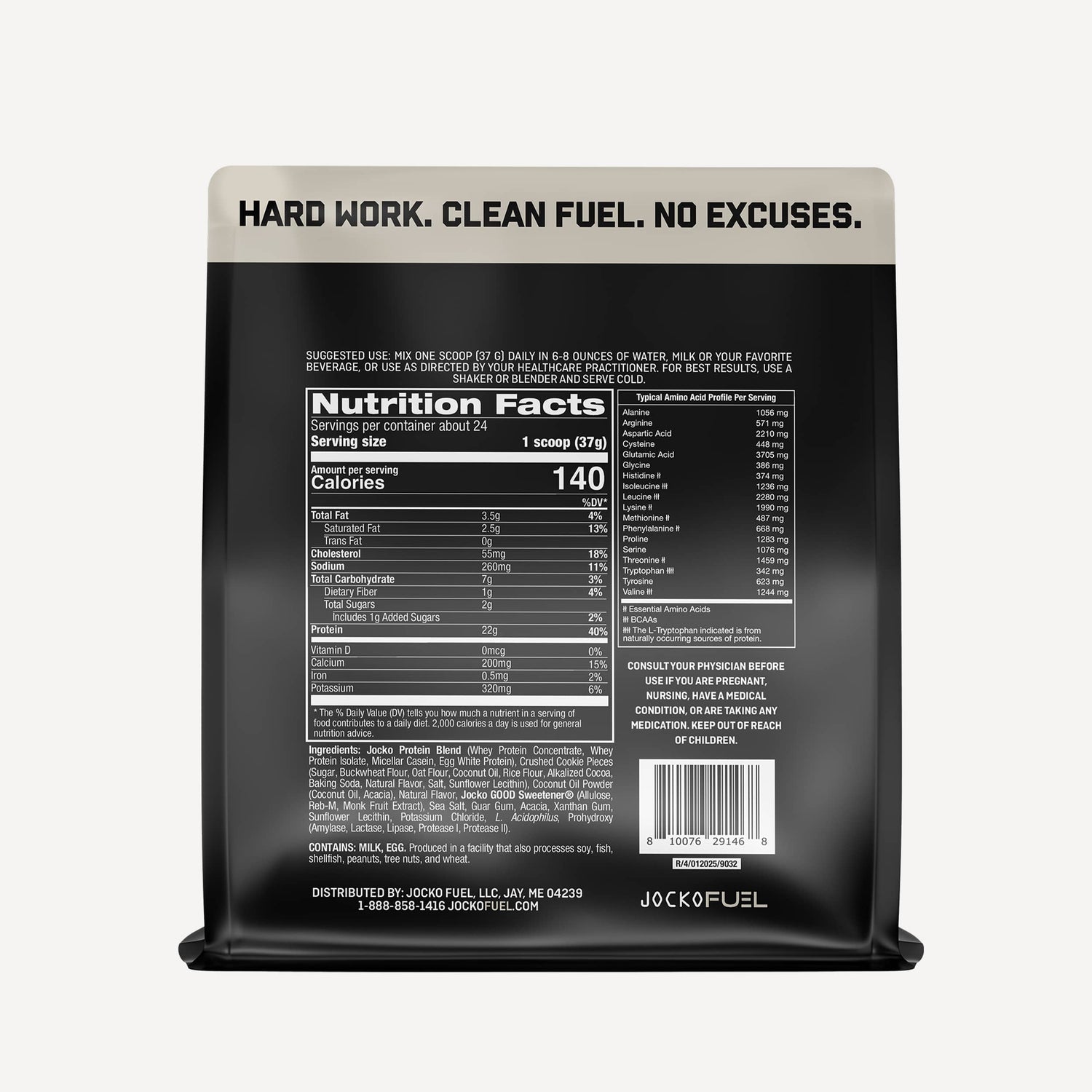 Jocko Fuel MÖLK Protein Powder - Cookies and Cream - The Fight Hub