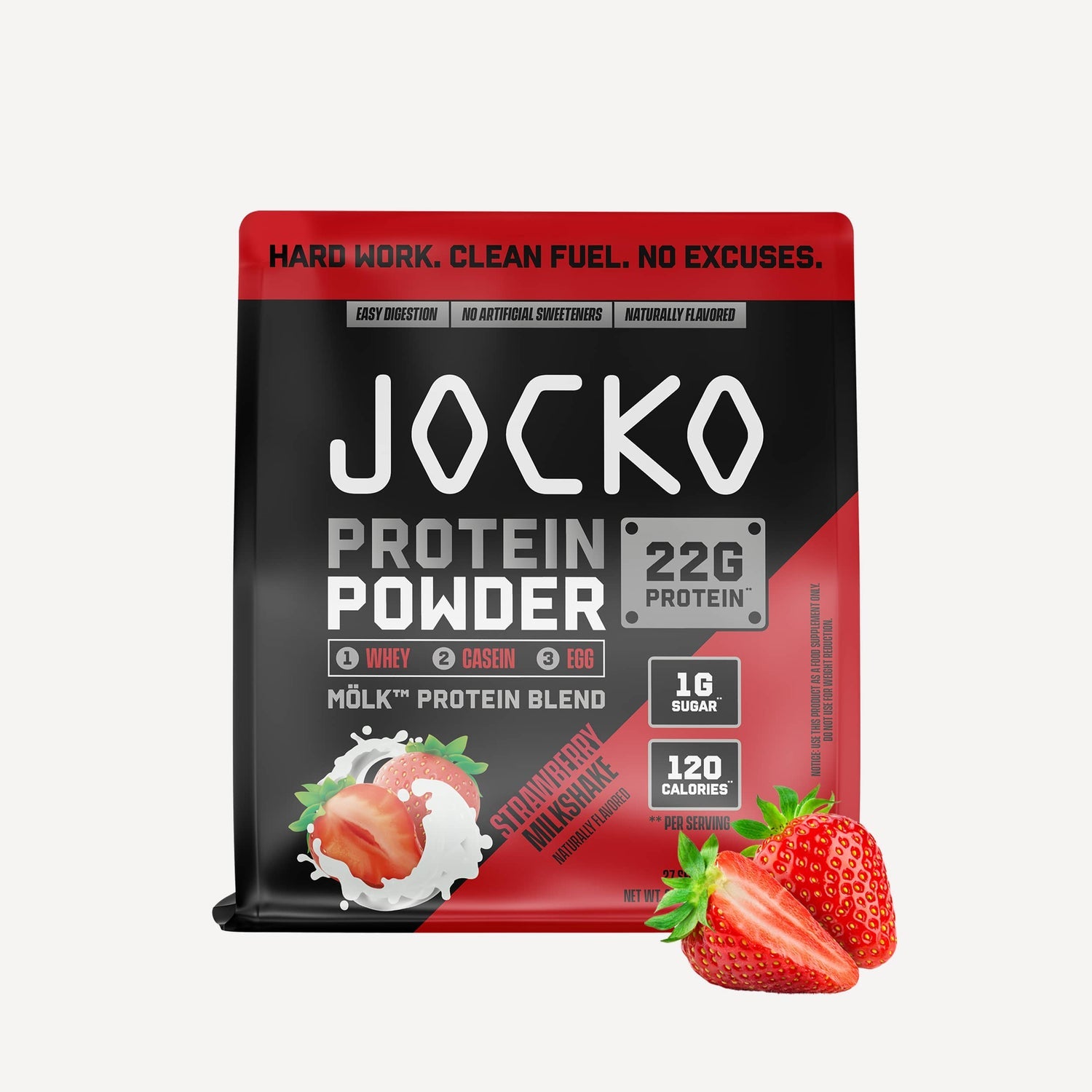 Jocko Fuel MÖLK Protein Powder - Strawberry Milkshake - The Fight Hub