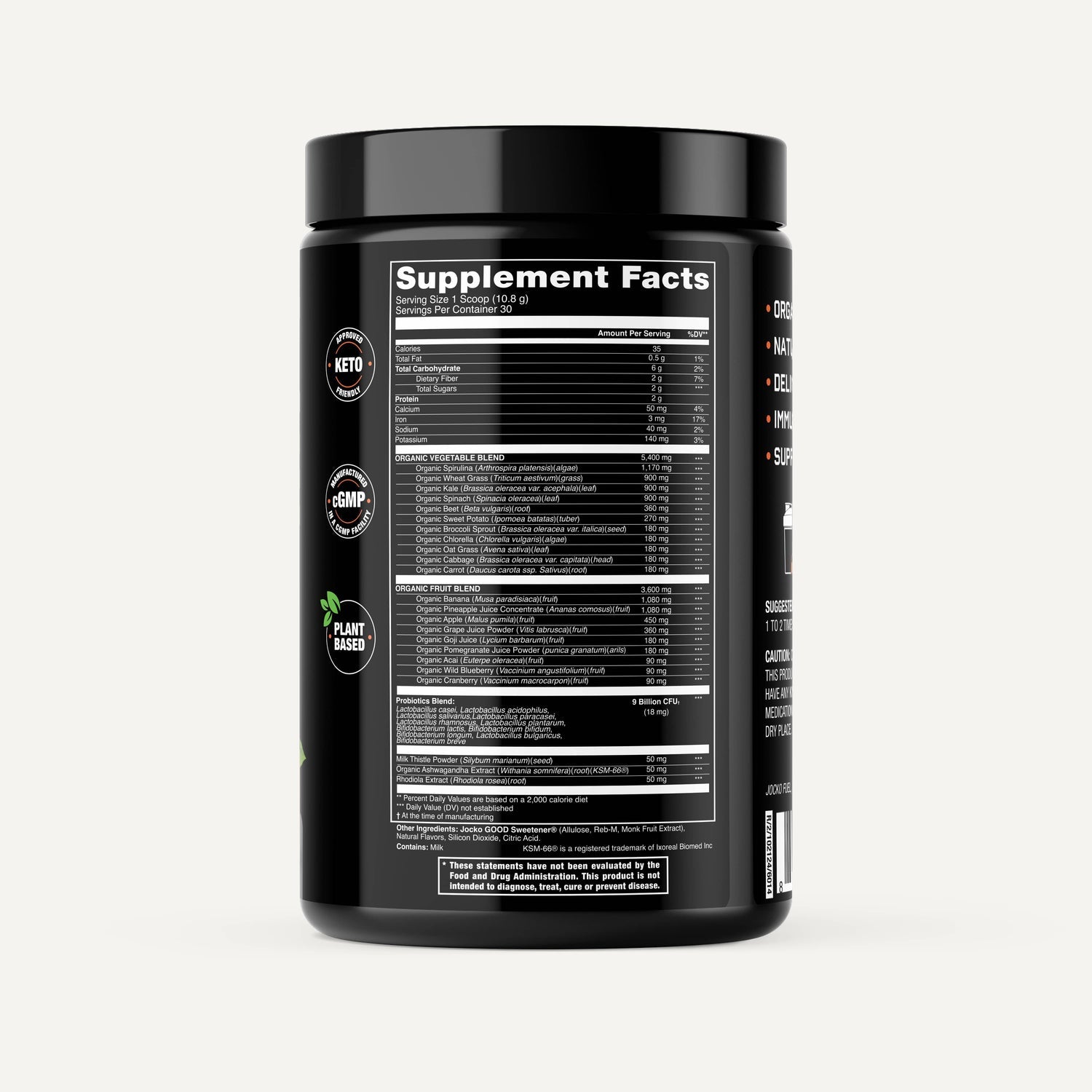 Jocko Fuel - Jocko Greens - Peach - The Fight Hub