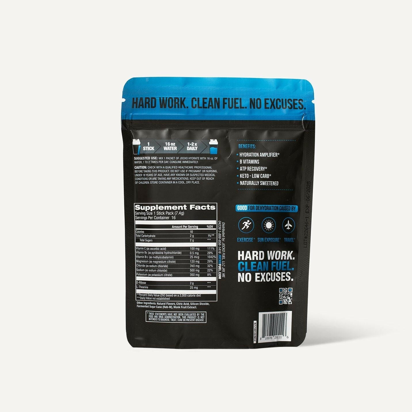 Jocko Fuel - Jocko Hydrate Sticks - Blue Raspberry - The Fight Hub