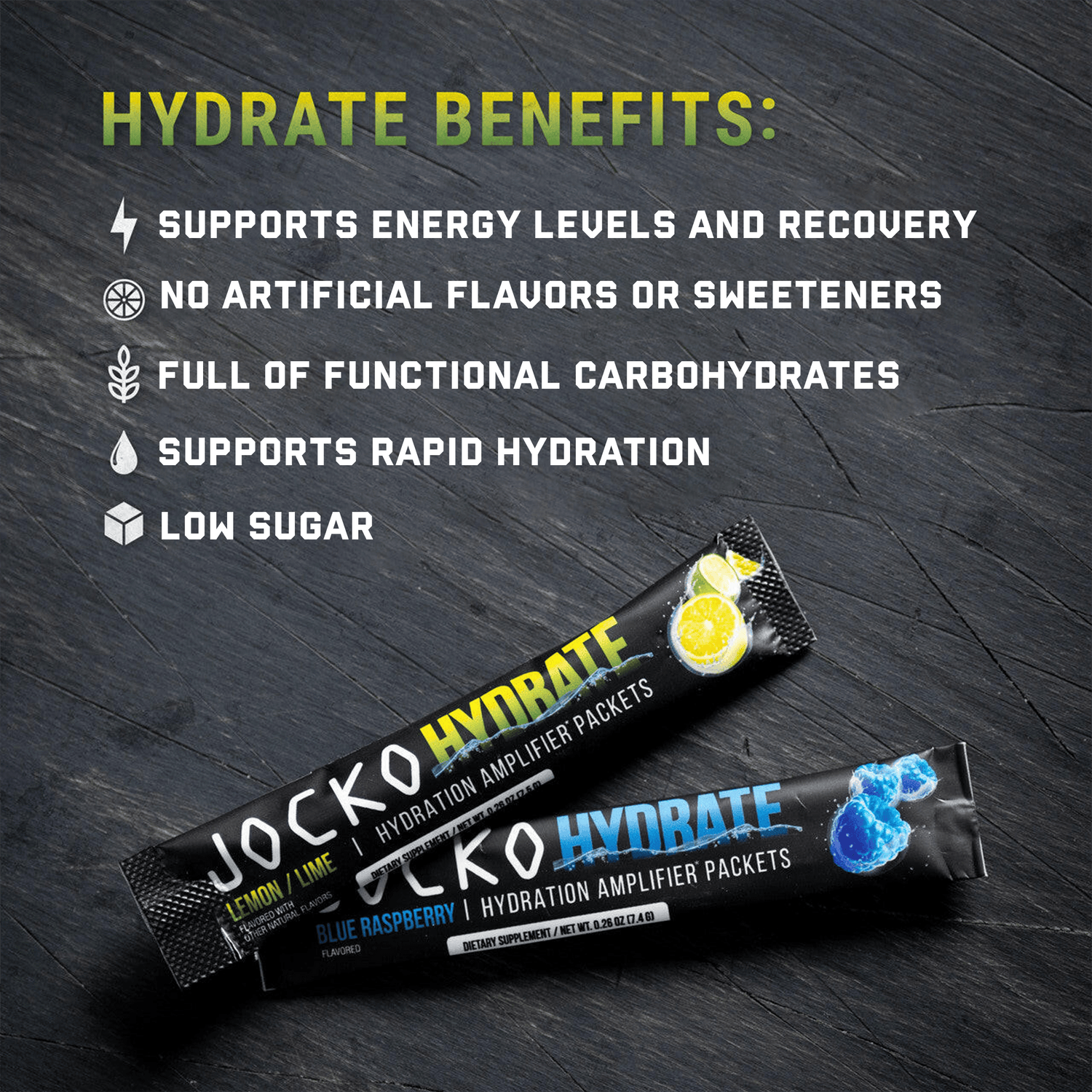 Jocko Fuel - Jocko Hydrate Sticks - Blue Raspberry - The Fight Hub