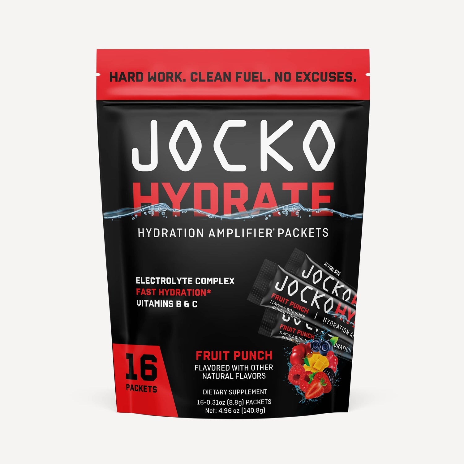 Jocko Fuel - Jocko Hydrate Sticks - Fruit Punch - The Fight Hub
