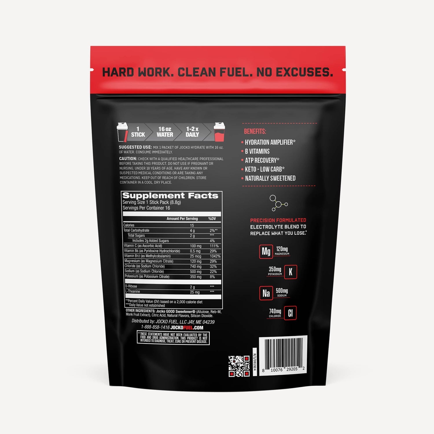 Jocko Fuel - Jocko Hydrate Sticks - Fruit Punch - The Fight Hub