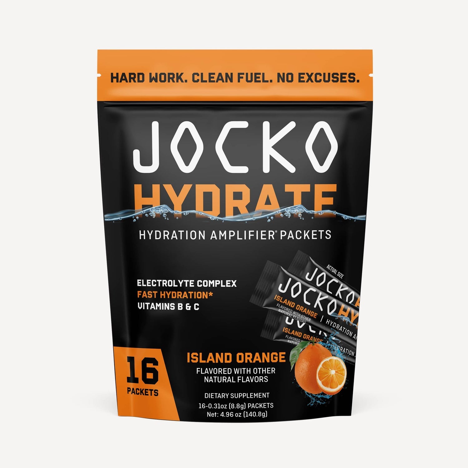 Jocko Fuel - Jocko Hydrate Sticks - Island Orange - The Fight Hub