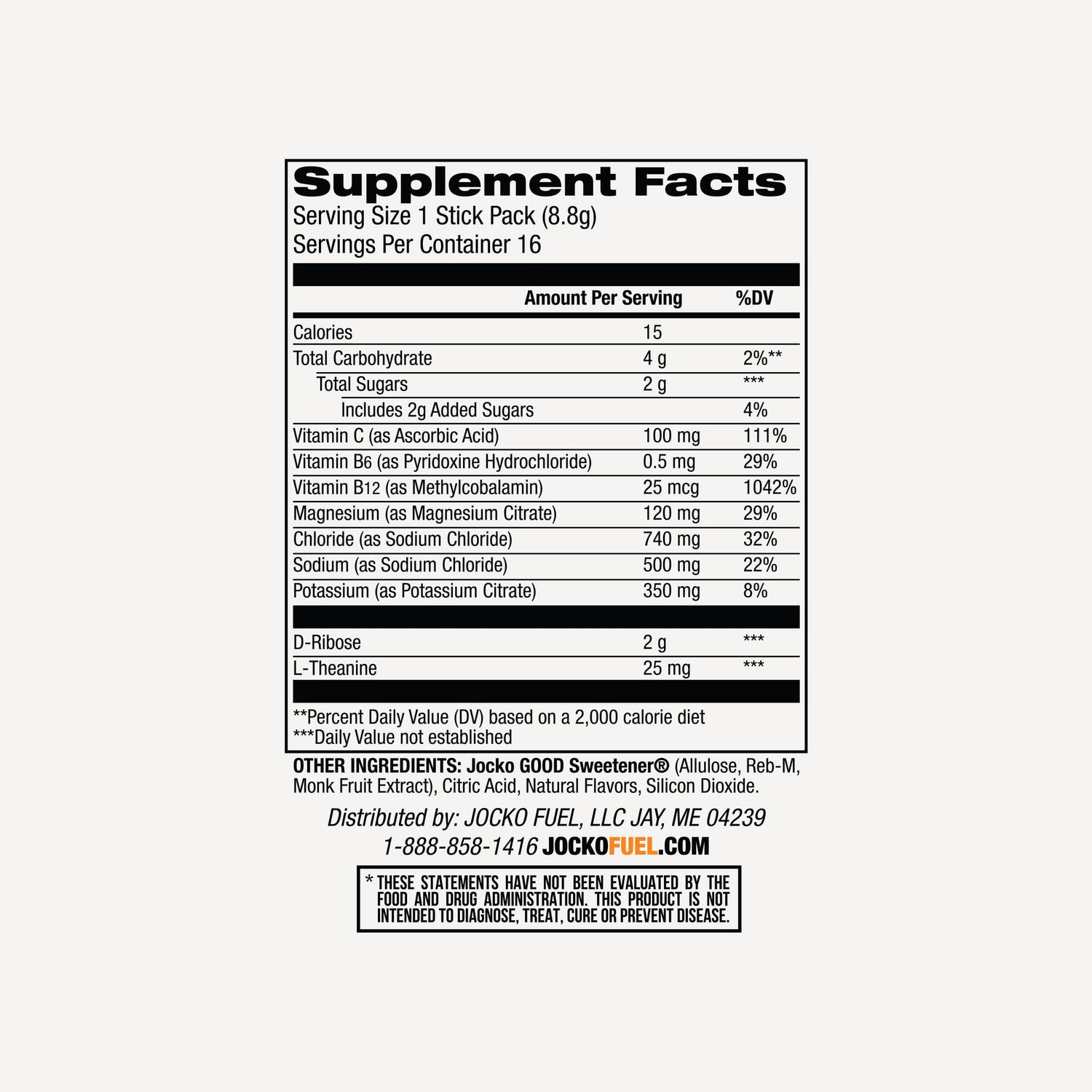 Jocko Fuel - Jocko Hydrate Sticks - Island Orange - The Fight Hub