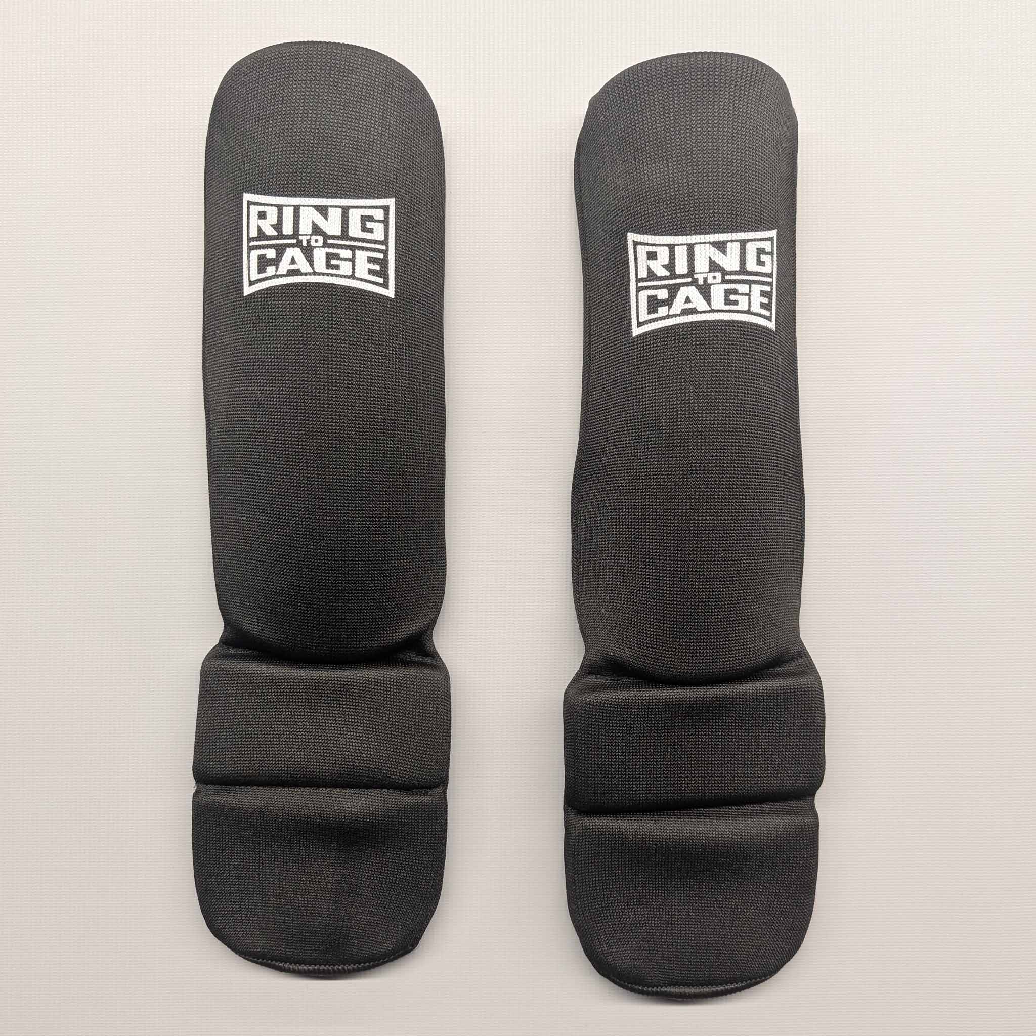 Ring To Cage Shin Guards - Black Slip-On - The Fight Hub
