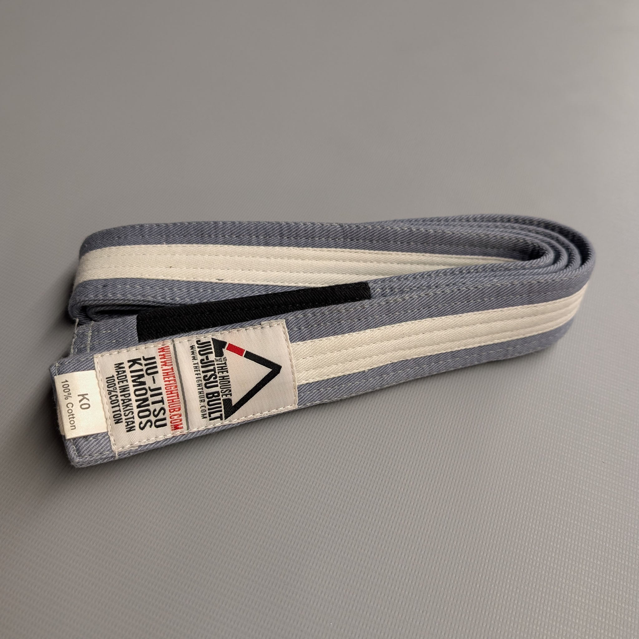 Kids' BJJ Belt (Gray/White) - The Fight Hub