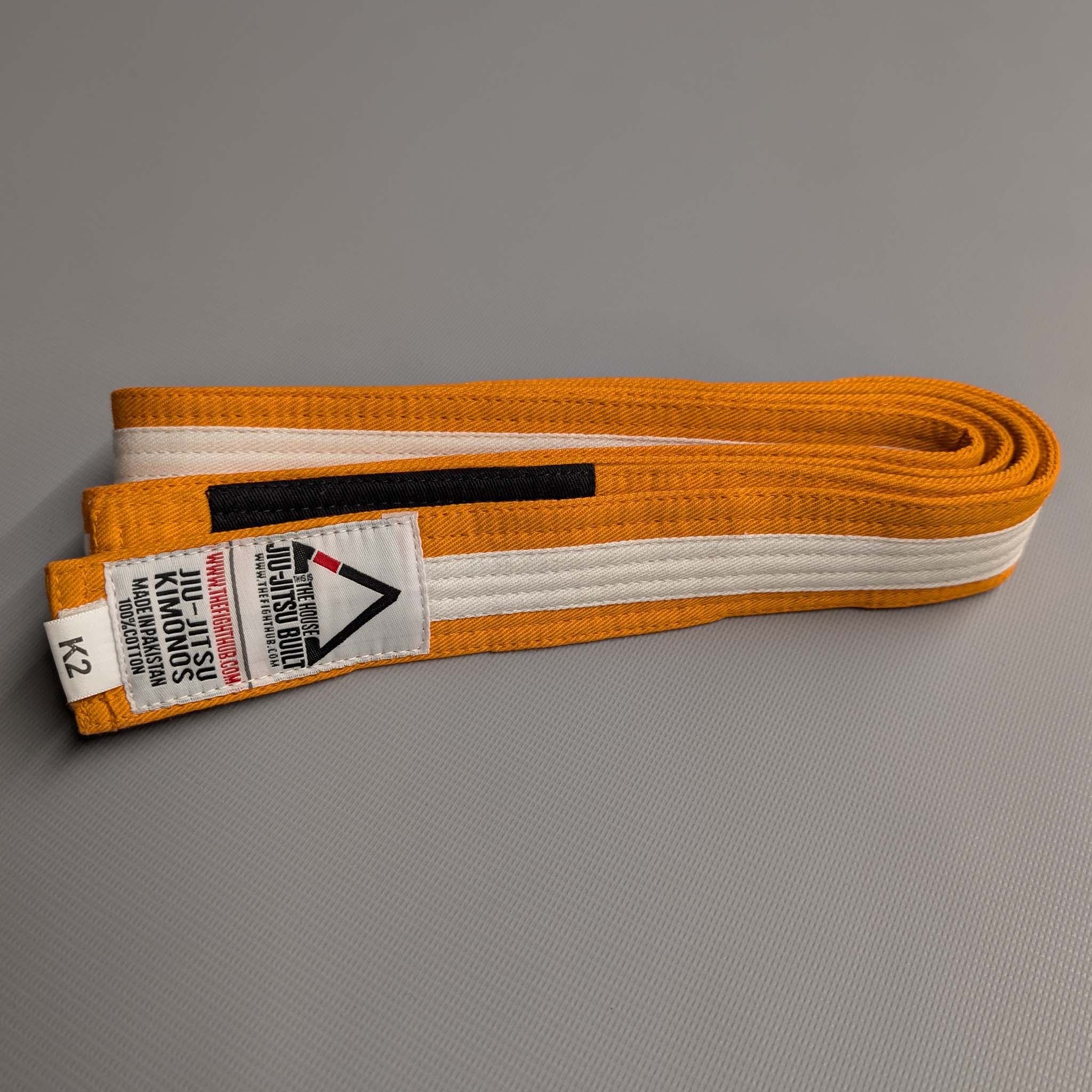Kids' BJJ Belts (Orange/White) - The Fight Hub
