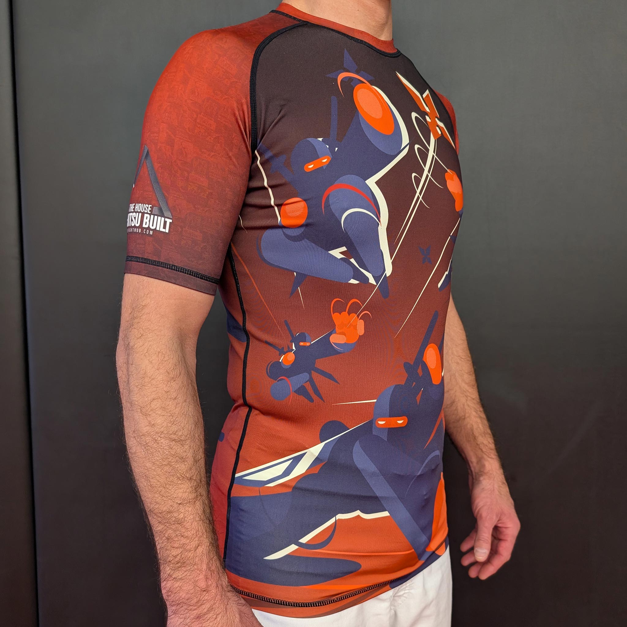 Ninja BJJ Rashguard – Short-Sleeve Grappling Shirt - The Fight Hub