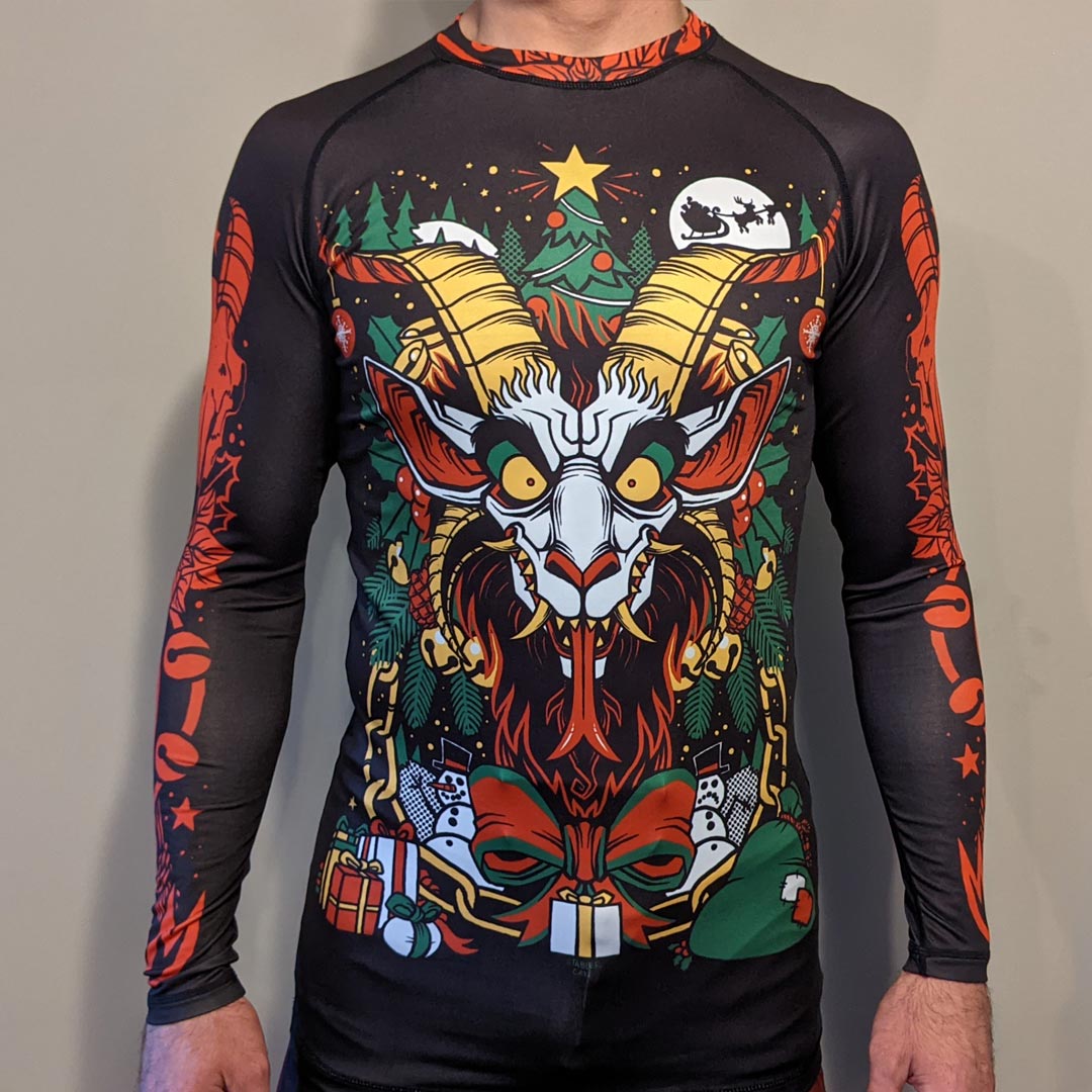 Krampus BJJ Rashguard (Adult) – Limited Edition Holiday Grappling Shirt - The Fight Hub
