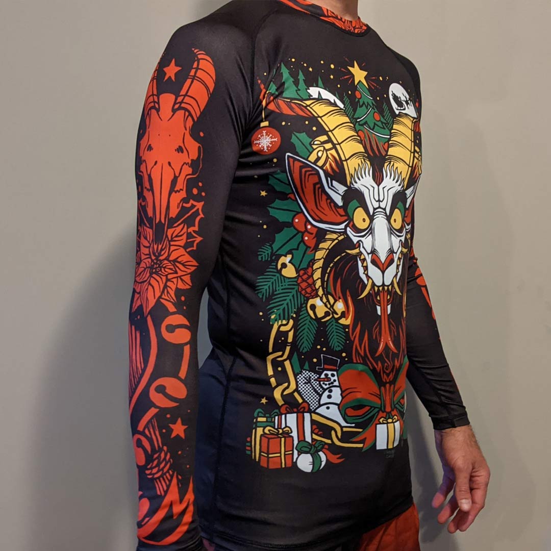 Krampus BJJ Rashguard (Adult) – Limited Edition Holiday Grappling Shirt - The Fight Hub
