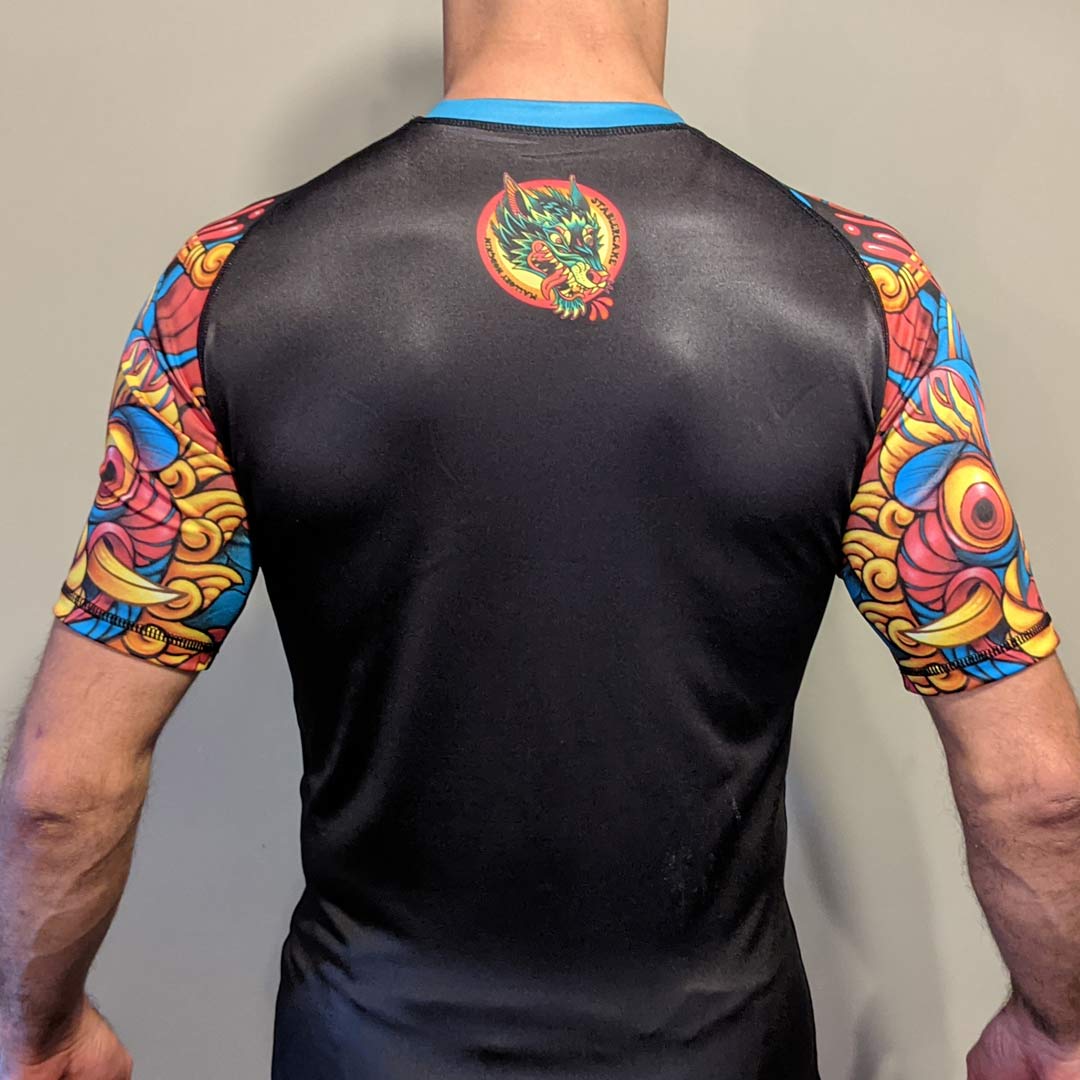 Tibetan Mask - Short-Sleeve BJJ Rashguard (Adult) - The Fight Hub