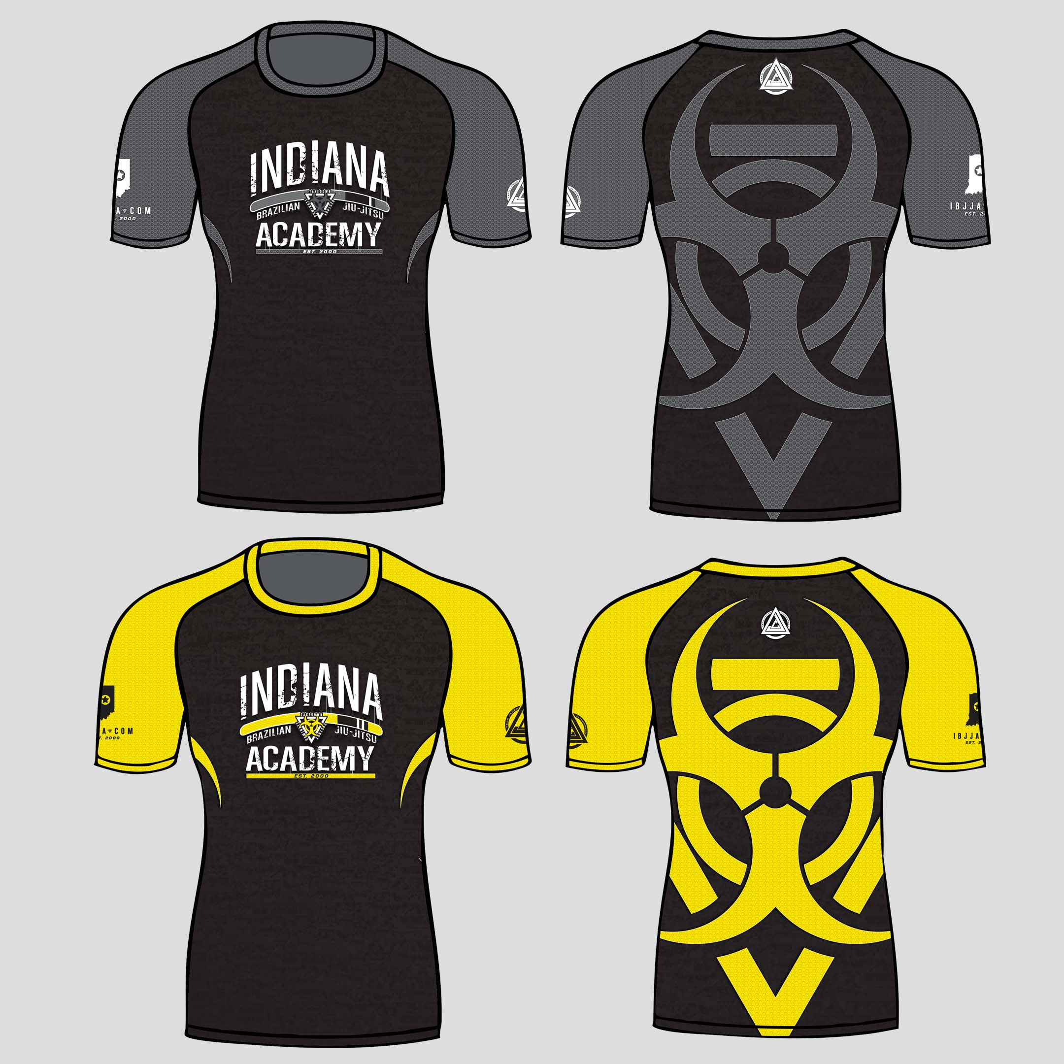 Gray/Yellow Ranked Rashguard (PRE-ORDER)