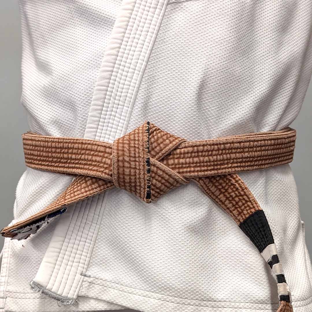 Brazilian Jiu-Jitsu Transition Belt – Adult – Fading Rank Design (Brown) - The Fight Hub