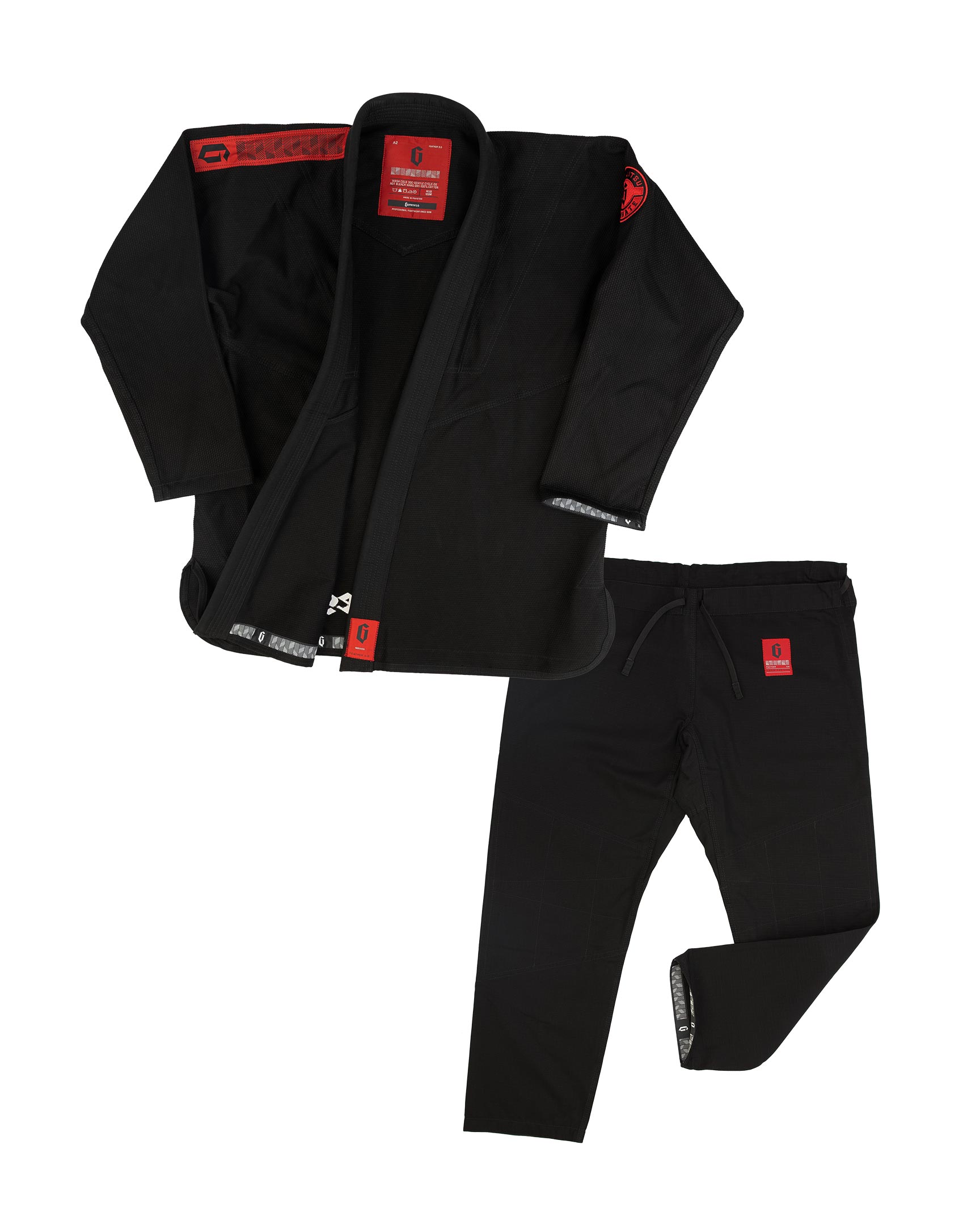 Gameness Men's Feather Gi 3.0 (Black) - The Fight Hub