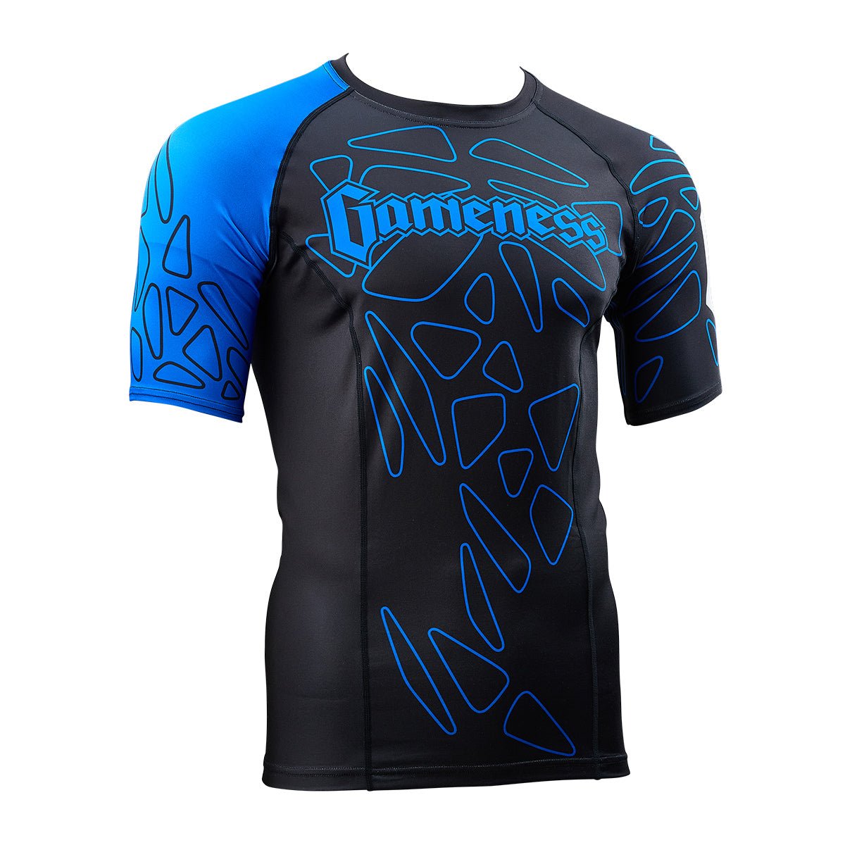 Gameness Men's Short Sleeve Pro Ranked Rash Guard - Blue