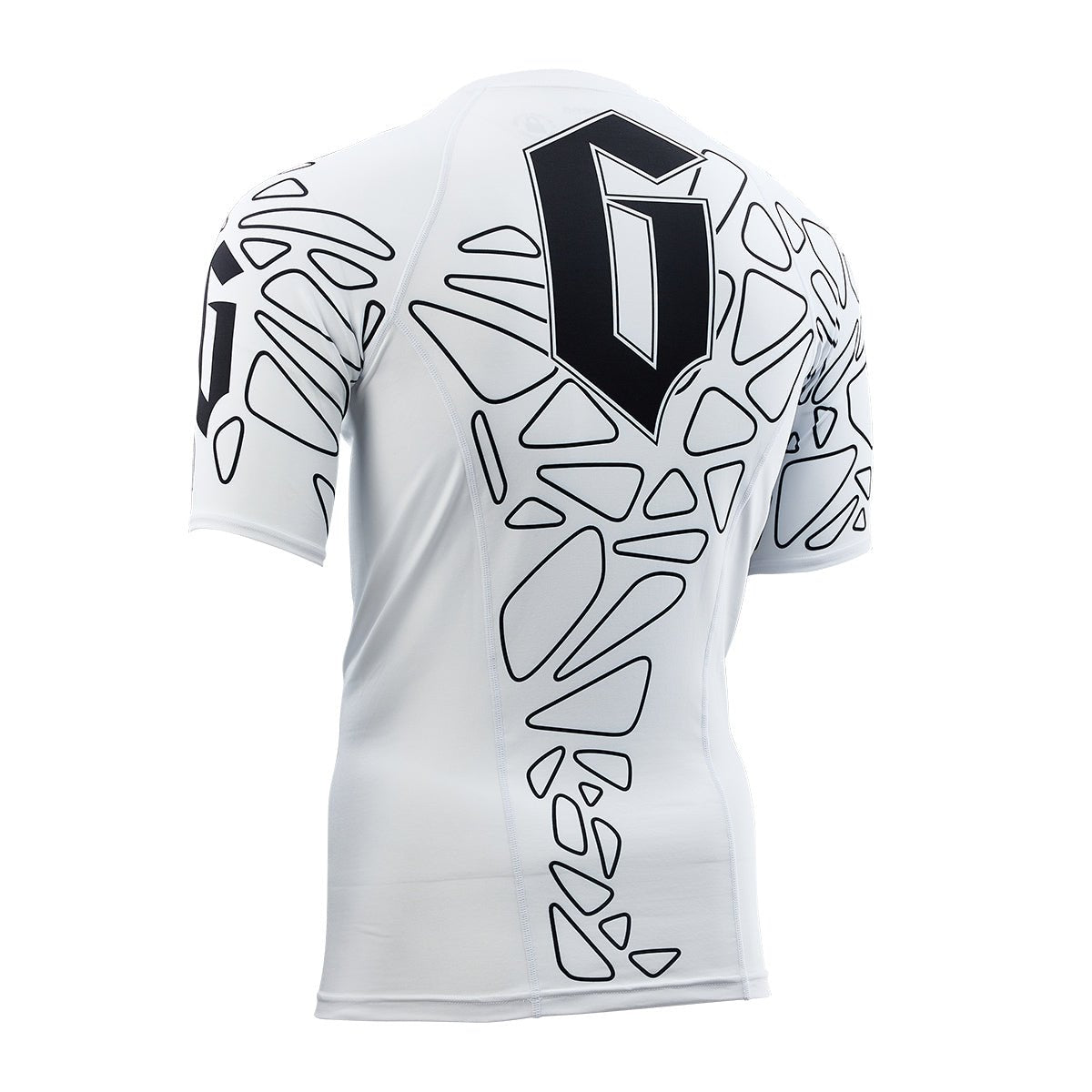Gameness Men's Short Sleeve Pro Ranked Rash Guard - White