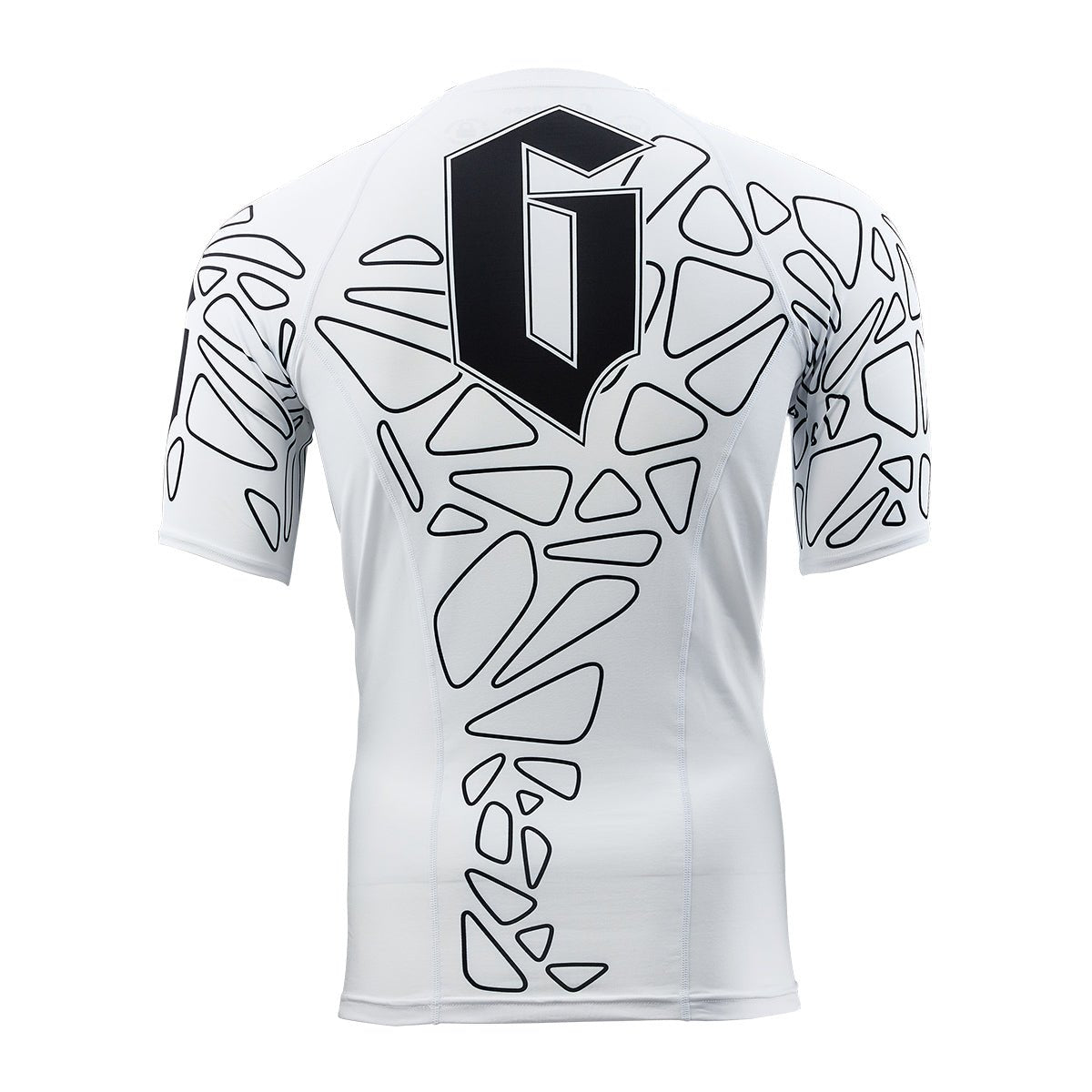 Gameness Men's Short Sleeve Pro Ranked Rash Guard - White
