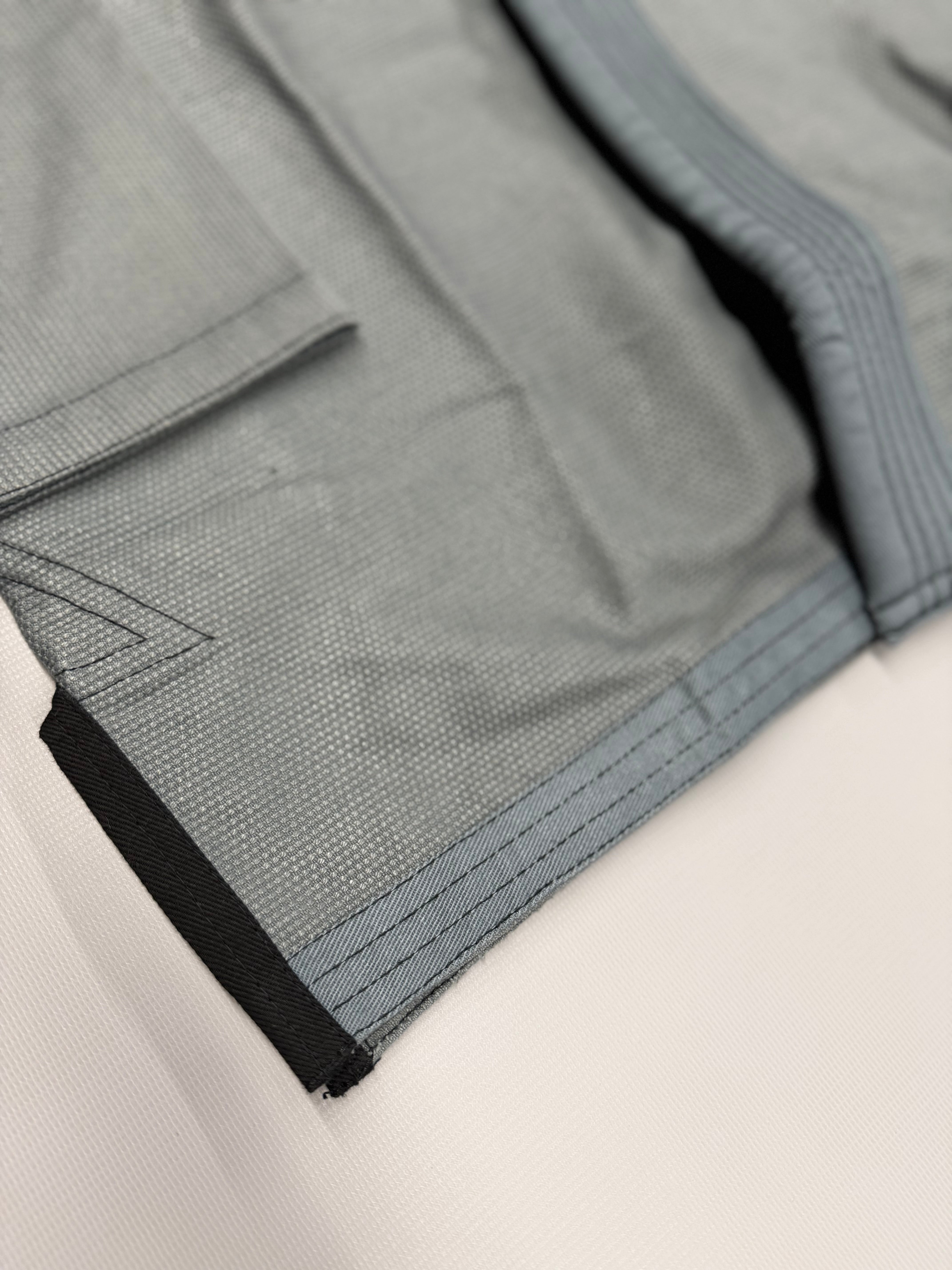 Pearl Weave BJJ Gi - Adult (Gray w/ Black Contrast Stitching)