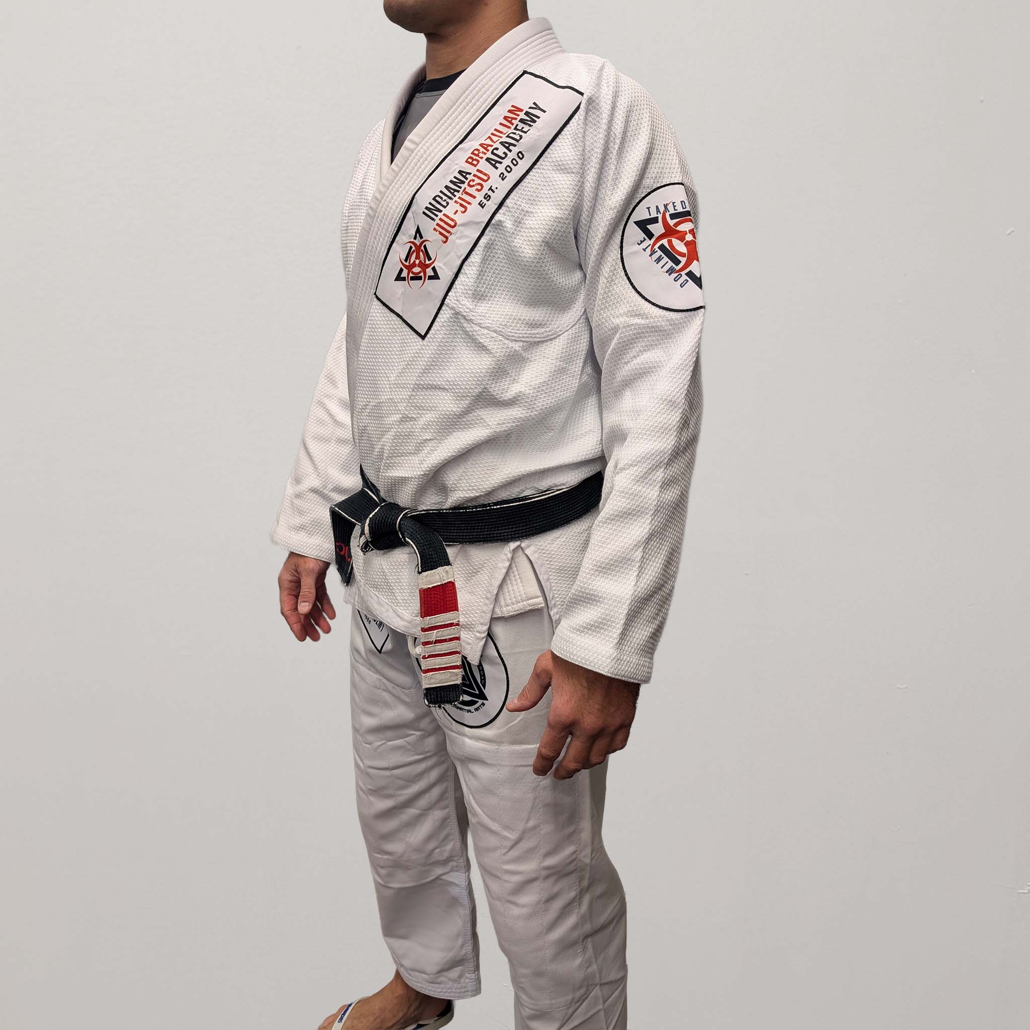 IBJJA White Gi w/ School Patches 2025 - Gold Weave