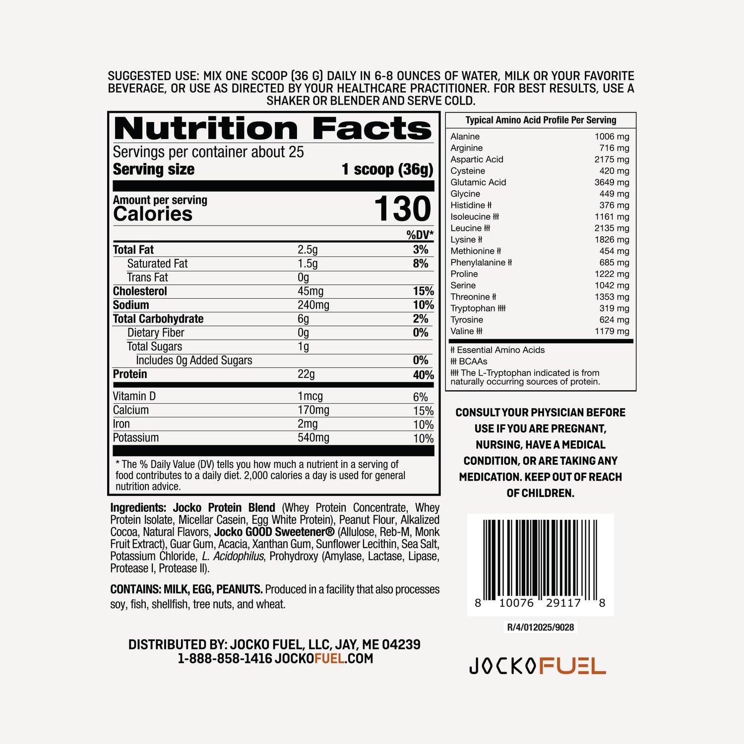 Jocko Fuel MÖLK Protein Powder - Chocolate and Peanut Butter - The Fight Hub