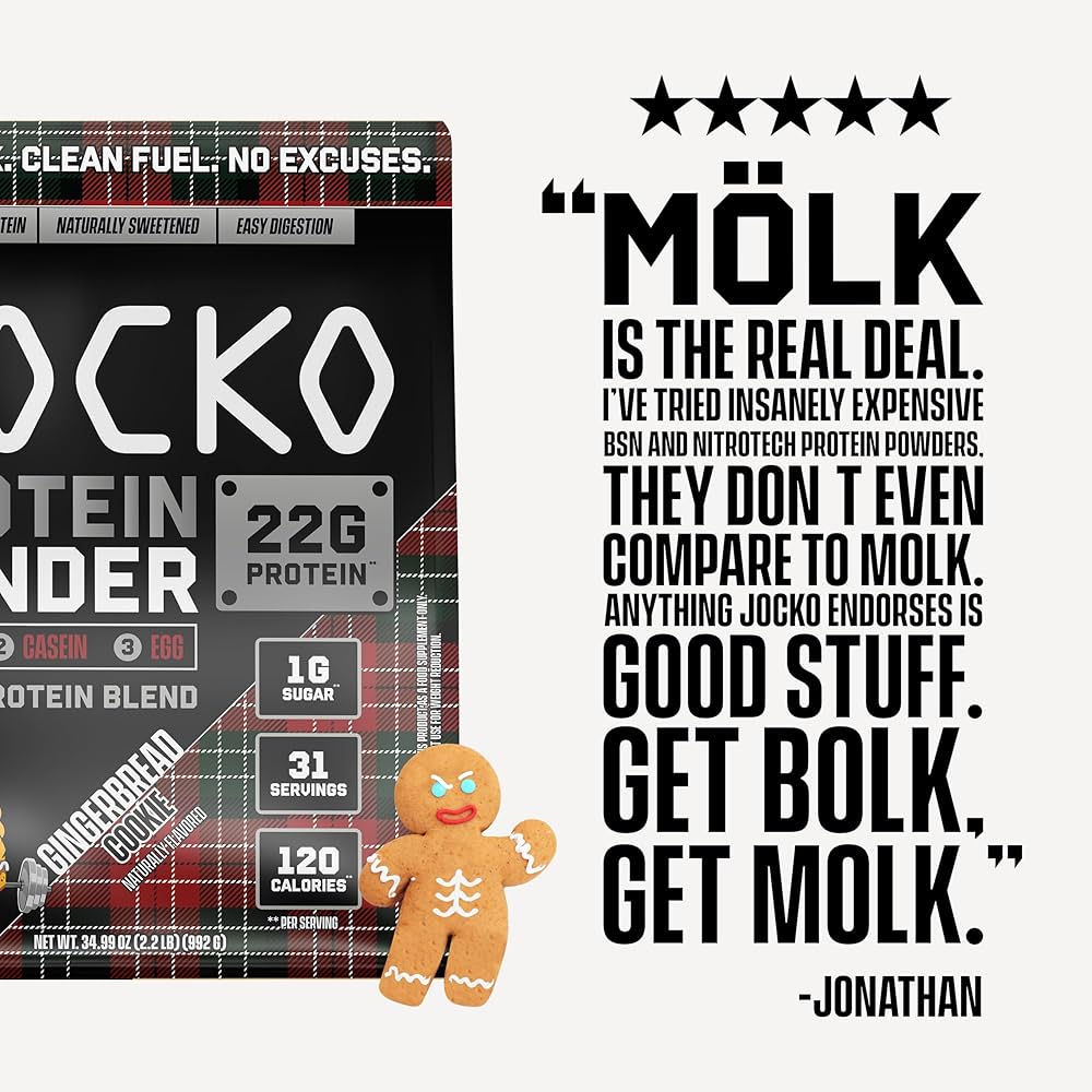 Jocko Fuel MÖLK Protein Powder - Gingerbread Cookie - The Fight Hub